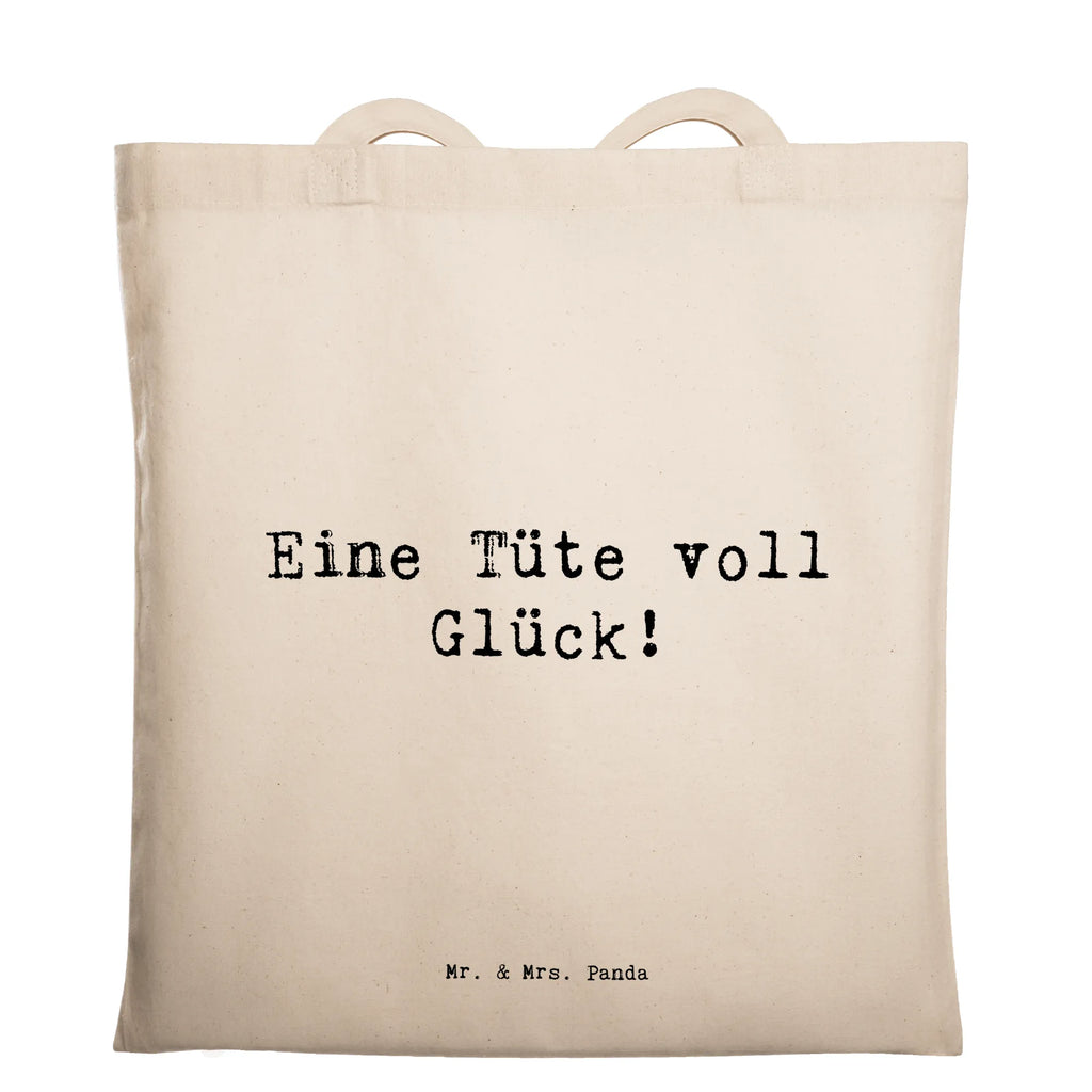 Tragetasche Spruch Eine Tüte voll Glück! Beuteltasche, Beutel, Einkaufstasche, Jutebeutel, Stoffbeutel, Tasche, Shopper, Umhängetasche, Strandtasche, Schultertasche, Stofftasche, Tragetasche, Badetasche, Jutetasche, Einkaufstüte, Laptoptasche