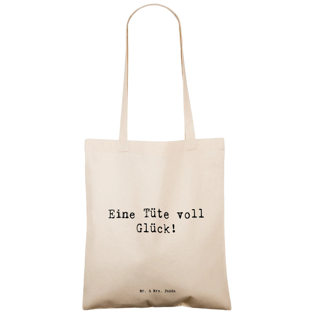 Tragetasche Spruch Eine Tüte voll Glück! Beuteltasche, Beutel, Einkaufstasche, Jutebeutel, Stoffbeutel, Tasche, Shopper, Umhängetasche, Strandtasche, Schultertasche, Stofftasche, Tragetasche, Badetasche, Jutetasche, Einkaufstüte, Laptoptasche