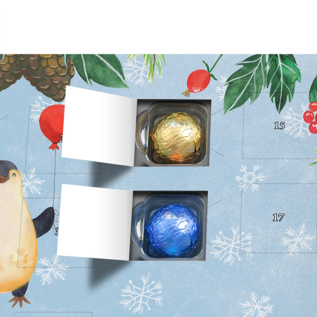 Schoko Adventskalender Pinguin Luftballon Adventskalender, Schokoladen Adventskalender, Schoko Adventskalender, Pinguin, Pinguine, Luftballon, Tagträume, Lebenslust, Geschenk Freundin, Geschenkidee, beste Freundin, Motivation, Neustart, neues Leben, Liebe, Glück