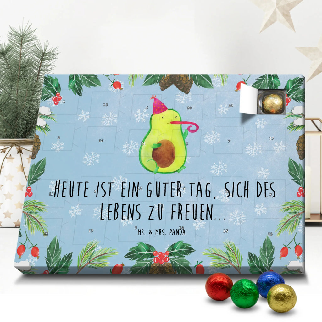 Schoko Adventskalender Avocado Feier Adventskalender, Schokoladen Adventskalender, Schoko Adventskalender, Avocado, Veggie, Vegan, Gesund, Party, Feierlichkeit, Feier, Fete, Geburtstag, Gute Laune, Tröte