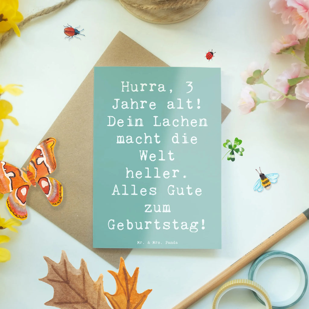 Grußkarte Spruch 3. Geburtstag Jubel Grußkarte, Klappkarte, Einladungskarte, Glückwunschkarte, Hochzeitskarte, Geburtstagskarte, Karte, Ansichtskarten, Geburtstag, Geburtstagsgeschenk, Geschenk