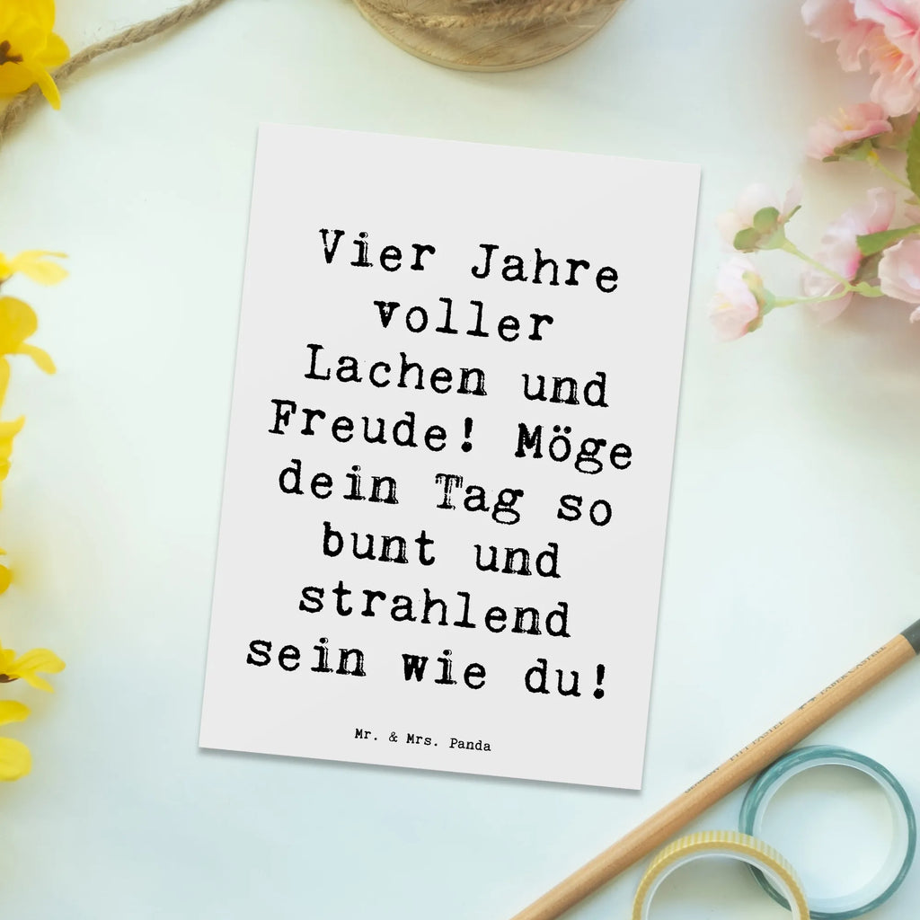 Postkarte Spruch 4. Geburtstag Freude Postkarte, Karte, Geschenkkarte, Grußkarte, Einladung, Ansichtskarte, Geburtstagskarte, Einladungskarte, Dankeskarte, Ansichtskarten, Einladung Geburtstag, Einladungskarten Geburtstag, Geburtstag, Geburtstagsgeschenk, Geschenk