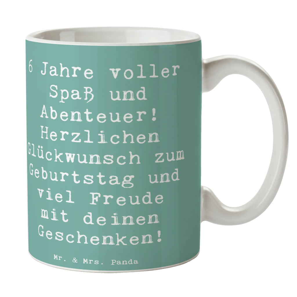 Tasse Spruch 6. Geburtstag Freude Tasse, Kaffeetasse, Teetasse, Becher, Kaffeebecher, Teebecher, Keramiktasse, Porzellantasse, Büro Tasse, Geschenk Tasse, Tasse Sprüche, Tasse Motive, Kaffeetassen, Tasse bedrucken, Designer Tasse, Cappuccino Tassen, Schöne Teetassen, Geburtstag, Geburtstagsgeschenk, Geschenk