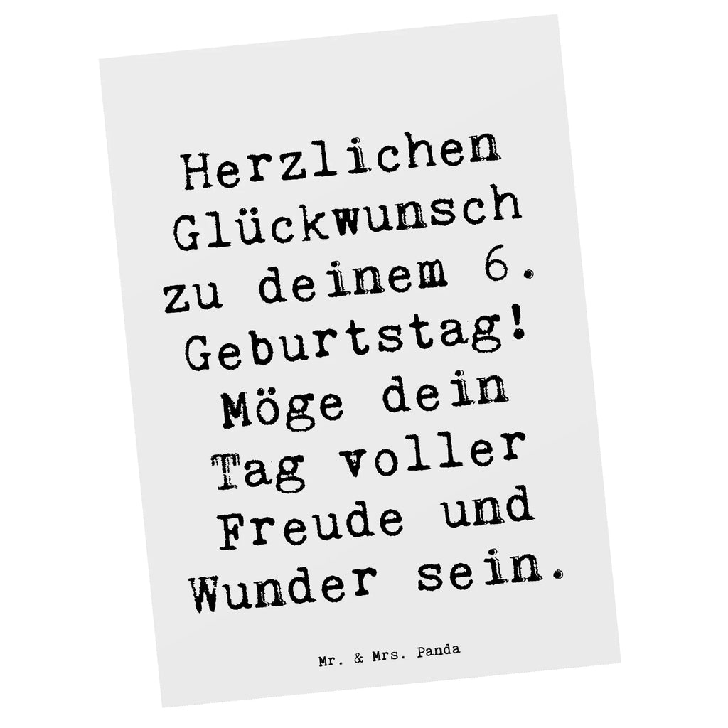 Postkarte Spruch 6. Geburtstag Postkarte, Karte, Geschenkkarte, Grußkarte, Einladung, Ansichtskarte, Geburtstagskarte, Einladungskarte, Dankeskarte, Ansichtskarten, Einladung Geburtstag, Einladungskarten Geburtstag, Geburtstag, Geburtstagsgeschenk, Geschenk