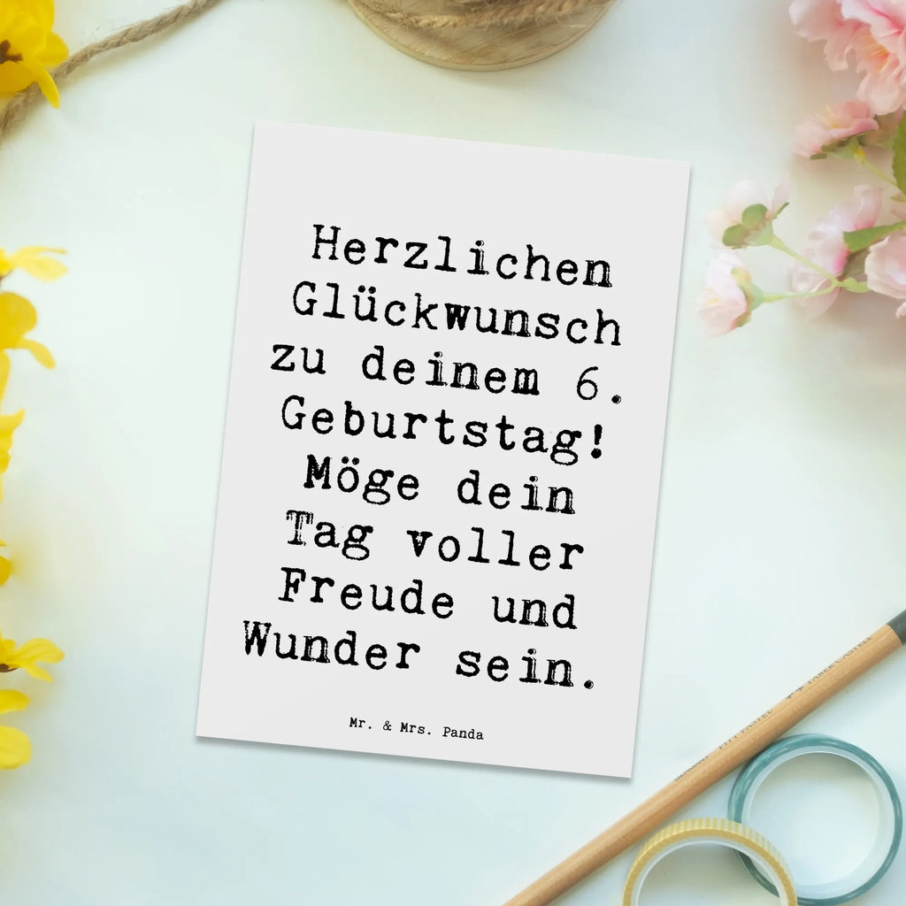 Postkarte Spruch 6. Geburtstag Postkarte, Karte, Geschenkkarte, Grußkarte, Einladung, Ansichtskarte, Geburtstagskarte, Einladungskarte, Dankeskarte, Ansichtskarten, Einladung Geburtstag, Einladungskarten Geburtstag, Geburtstag, Geburtstagsgeschenk, Geschenk