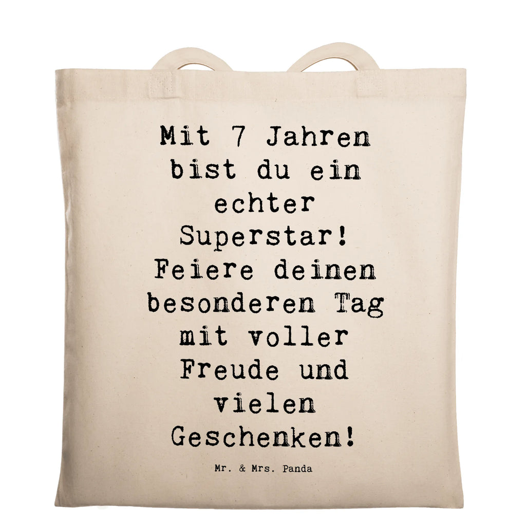 Tragetasche Spruch 7. Geburtstag Superstar Beuteltasche, Beutel, Einkaufstasche, Jutebeutel, Stoffbeutel, Tasche, Shopper, Umhängetasche, Strandtasche, Schultertasche, Stofftasche, Tragetasche, Badetasche, Jutetasche, Einkaufstüte, Laptoptasche, Geburtstag, Geburtstagsgeschenk, Geschenk