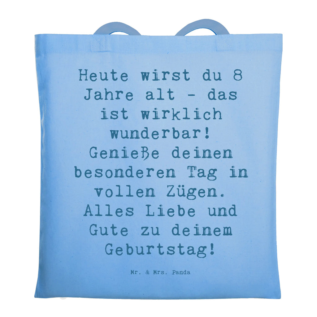 Tragetasche Spruch 8. Geburtstag Feier Beuteltasche, Beutel, Einkaufstasche, Jutebeutel, Stoffbeutel, Tasche, Shopper, Umhängetasche, Strandtasche, Schultertasche, Stofftasche, Tragetasche, Badetasche, Jutetasche, Einkaufstüte, Laptoptasche, Geburtstag, Geburtstagsgeschenk, Geschenk