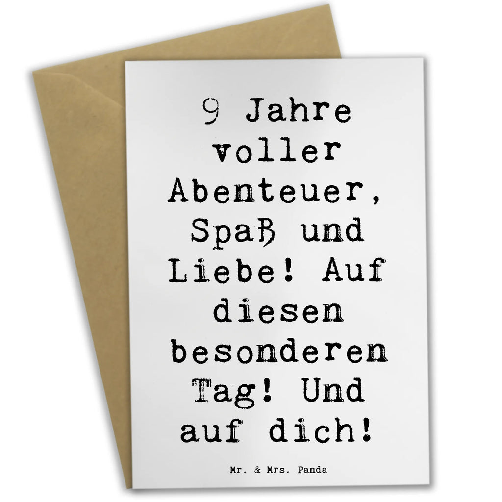 Grußkarte Spruch 9. Geburtstag Abenteuer Grußkarte, Klappkarte, Einladungskarte, Glückwunschkarte, Hochzeitskarte, Geburtstagskarte, Karte, Ansichtskarten, Geburtstag, Geburtstagsgeschenk, Geschenk