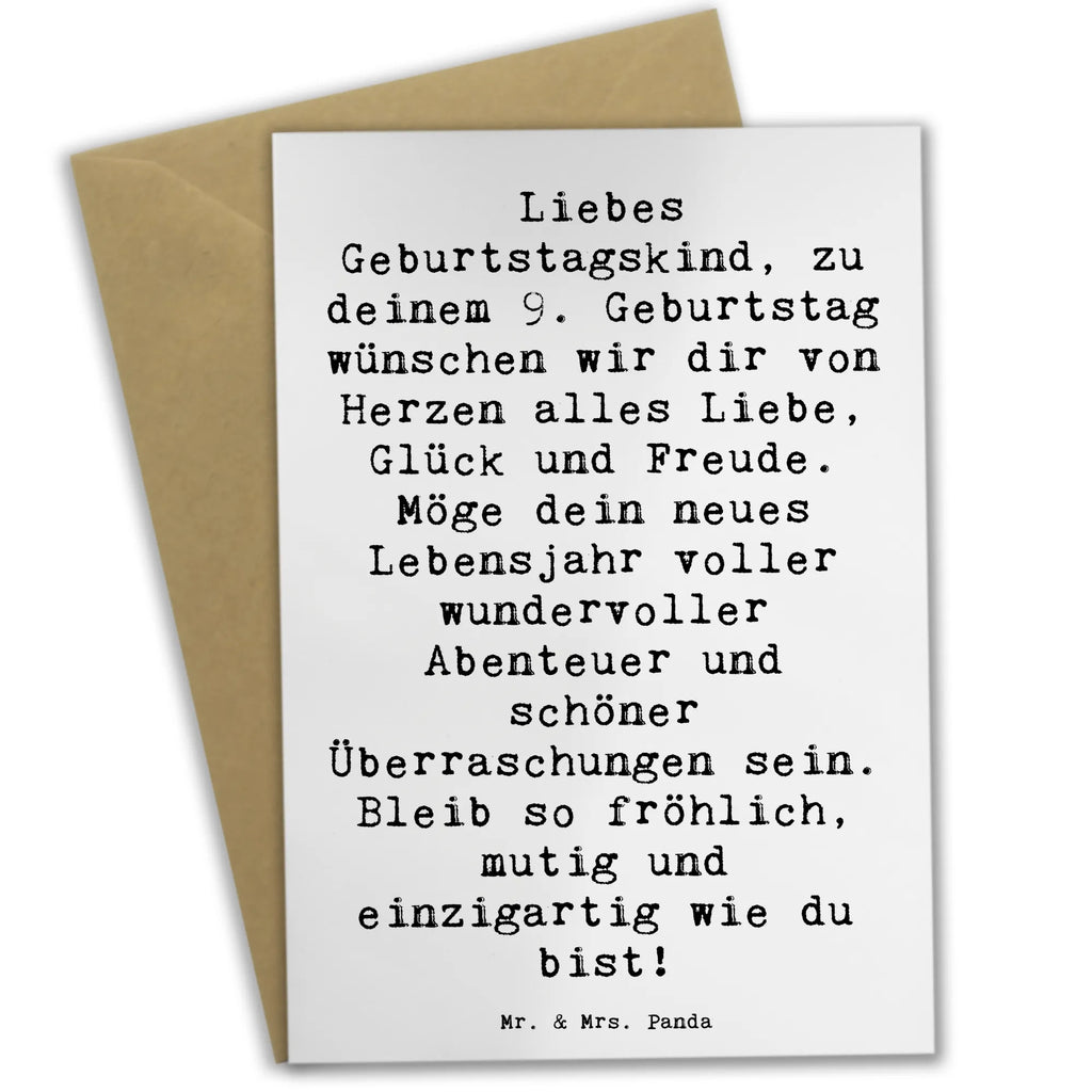 Grußkarte Spruch 9. Geburtstag Glück Grußkarte, Klappkarte, Einladungskarte, Glückwunschkarte, Hochzeitskarte, Geburtstagskarte, Karte, Ansichtskarten, Geburtstag, Geburtstagsgeschenk, Geschenk