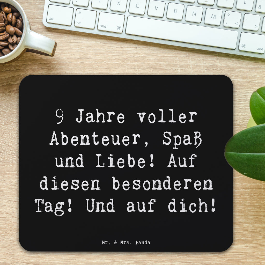 Mauspad Spruch 9. Geburtstag Abenteuer Mousepad, Computer zubehör, Büroausstattung, PC Zubehör, Arbeitszimmer, Mauspad, Einzigartiges Mauspad, Designer Mauspad, Mausunterlage, Mauspad Büro, Geburtstag, Geburtstagsgeschenk, Geschenk