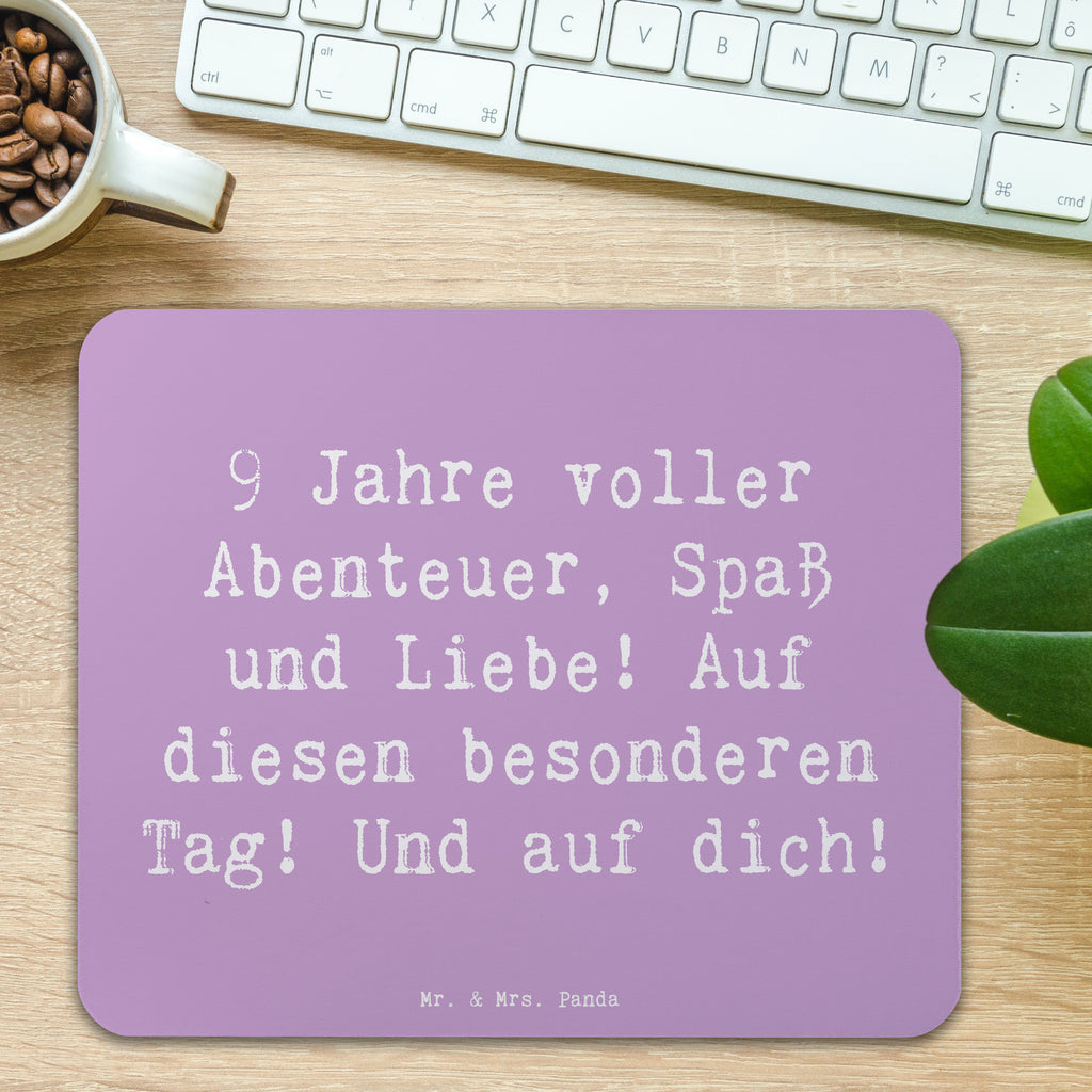 Mauspad Spruch 9. Geburtstag Abenteuer Mousepad, Computer zubehör, Büroausstattung, PC Zubehör, Arbeitszimmer, Mauspad, Einzigartiges Mauspad, Designer Mauspad, Mausunterlage, Mauspad Büro, Geburtstag, Geburtstagsgeschenk, Geschenk