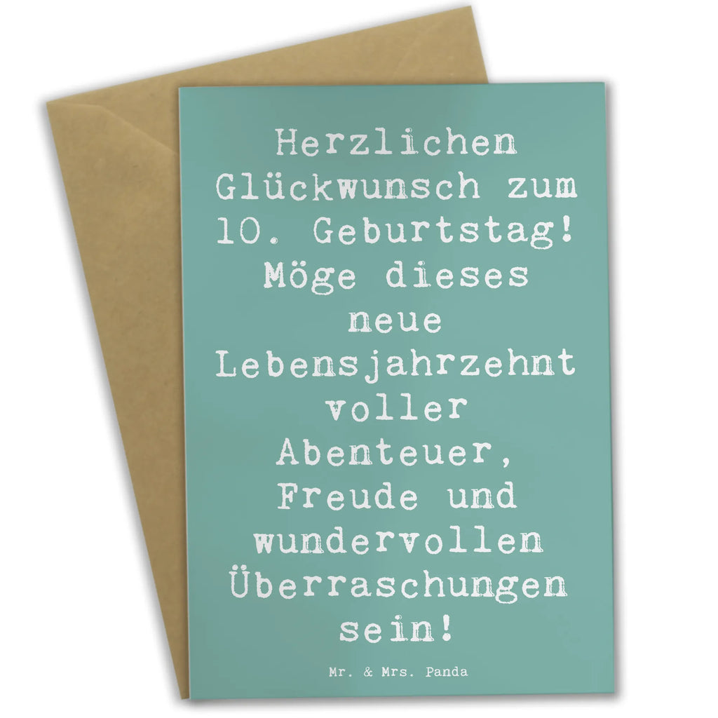 Grußkarte Spruch 10. Geburtstag Grußkarte, Klappkarte, Einladungskarte, Glückwunschkarte, Hochzeitskarte, Geburtstagskarte, Karte, Ansichtskarten, Geburtstag, Geburtstagsgeschenk, Geschenk