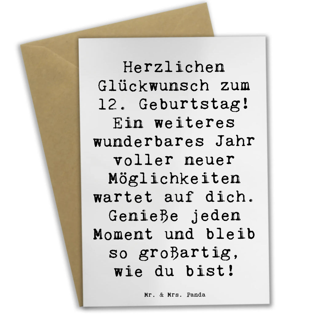 Grußkarte Spruch 12. Geburtstag Glück Grußkarte, Klappkarte, Einladungskarte, Glückwunschkarte, Hochzeitskarte, Geburtstagskarte, Karte, Ansichtskarten, Geburtstag, Geburtstagsgeschenk, Geschenk