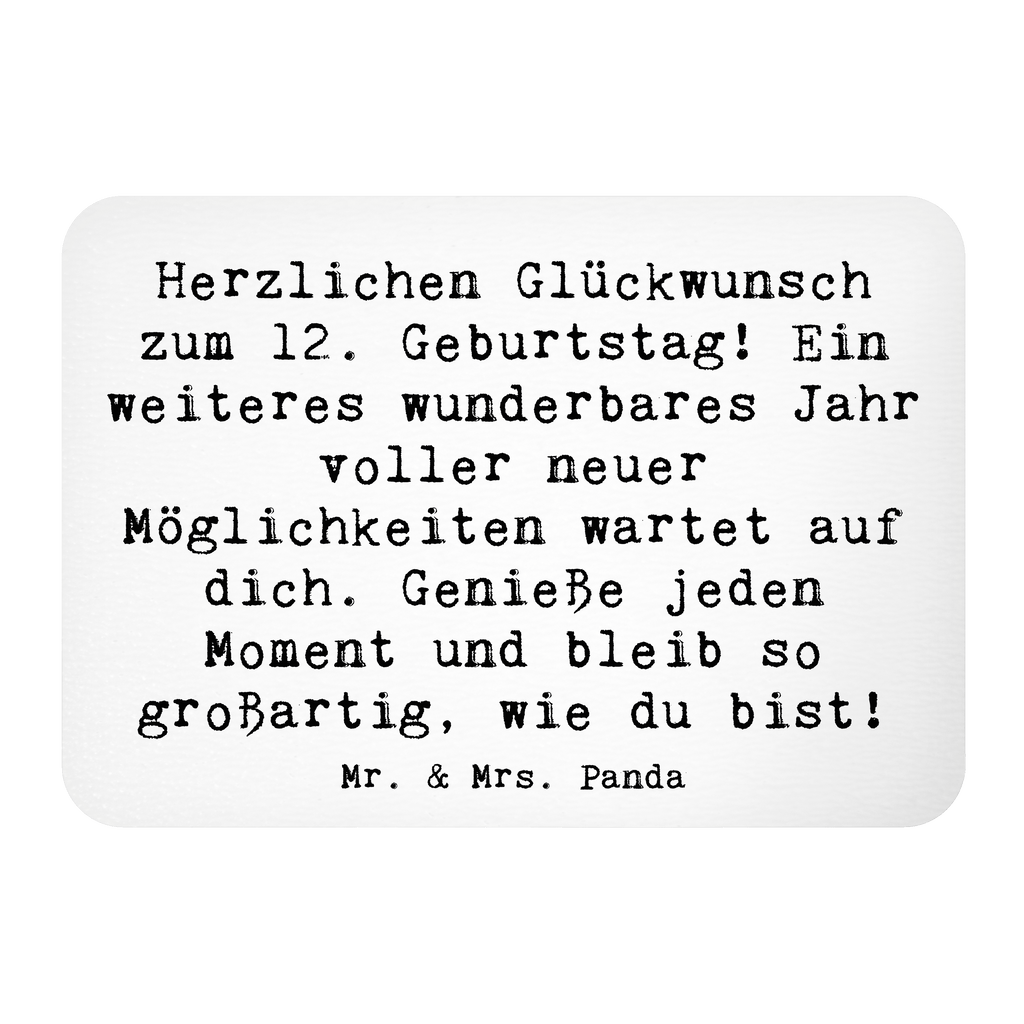 Magnet Spruch 12. Geburtstag Glück Kühlschrankmagnet, Pinnwandmagnet, Souvenir Magnet, Motivmagnete, Dekomagnet, Whiteboard Magnet, Notiz Magnet, Kühlschrank Dekoration, Geburtstag, Geburtstagsgeschenk, Geschenk