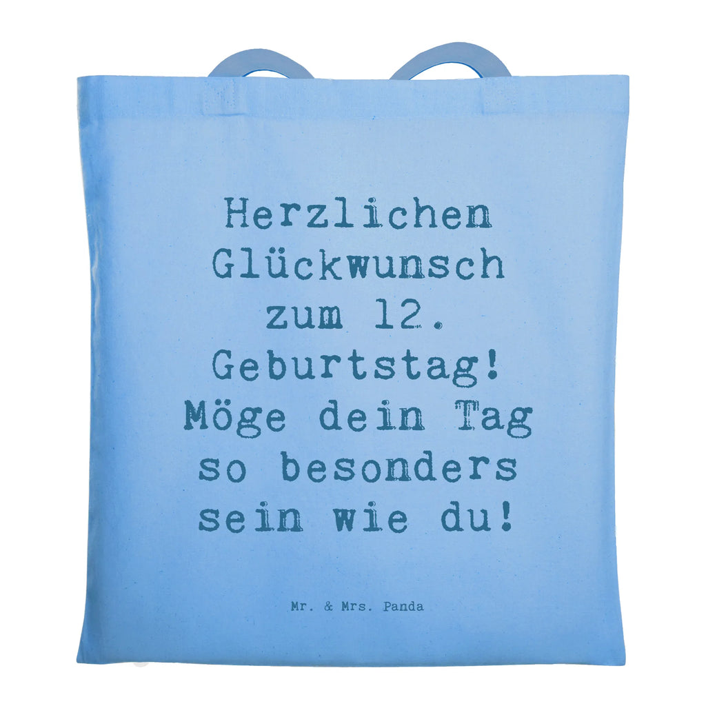 Tragetasche Spruch 12. Geburtstag Beuteltasche, Beutel, Einkaufstasche, Jutebeutel, Stoffbeutel, Tasche, Shopper, Umhängetasche, Strandtasche, Schultertasche, Stofftasche, Tragetasche, Badetasche, Jutetasche, Einkaufstüte, Laptoptasche, Geburtstag, Geburtstagsgeschenk, Geschenk