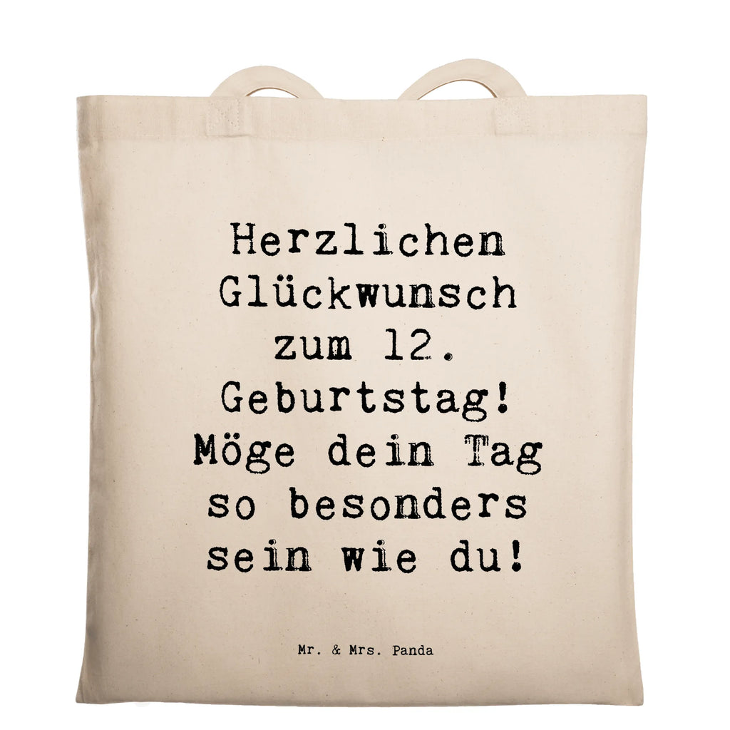 Tragetasche Spruch 12. Geburtstag Beuteltasche, Beutel, Einkaufstasche, Jutebeutel, Stoffbeutel, Tasche, Shopper, Umhängetasche, Strandtasche, Schultertasche, Stofftasche, Tragetasche, Badetasche, Jutetasche, Einkaufstüte, Laptoptasche, Geburtstag, Geburtstagsgeschenk, Geschenk