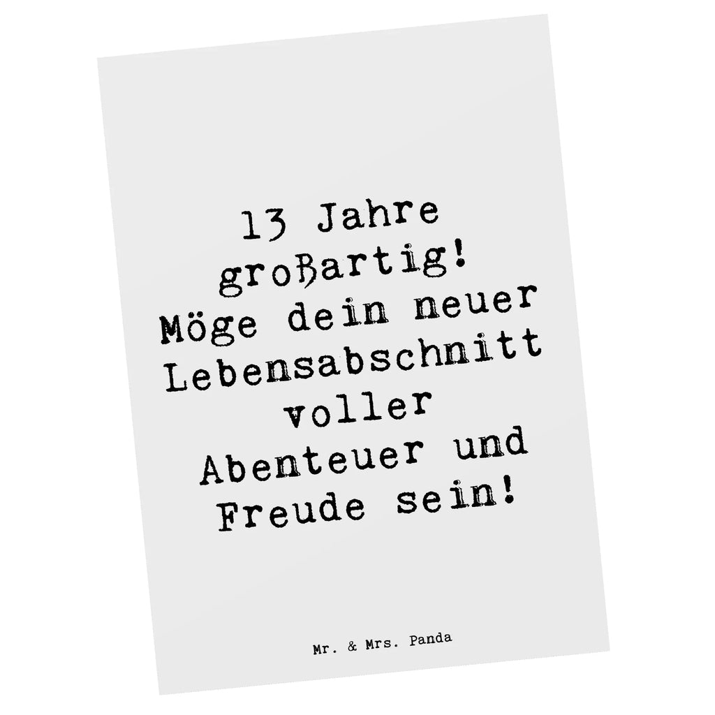 Postkarte Spruch 13. Geburtstag Freude Postkarte, Karte, Geschenkkarte, Grußkarte, Einladung, Ansichtskarte, Geburtstagskarte, Einladungskarte, Dankeskarte, Ansichtskarten, Einladung Geburtstag, Einladungskarten Geburtstag, Geburtstag, Geburtstagsgeschenk, Geschenk