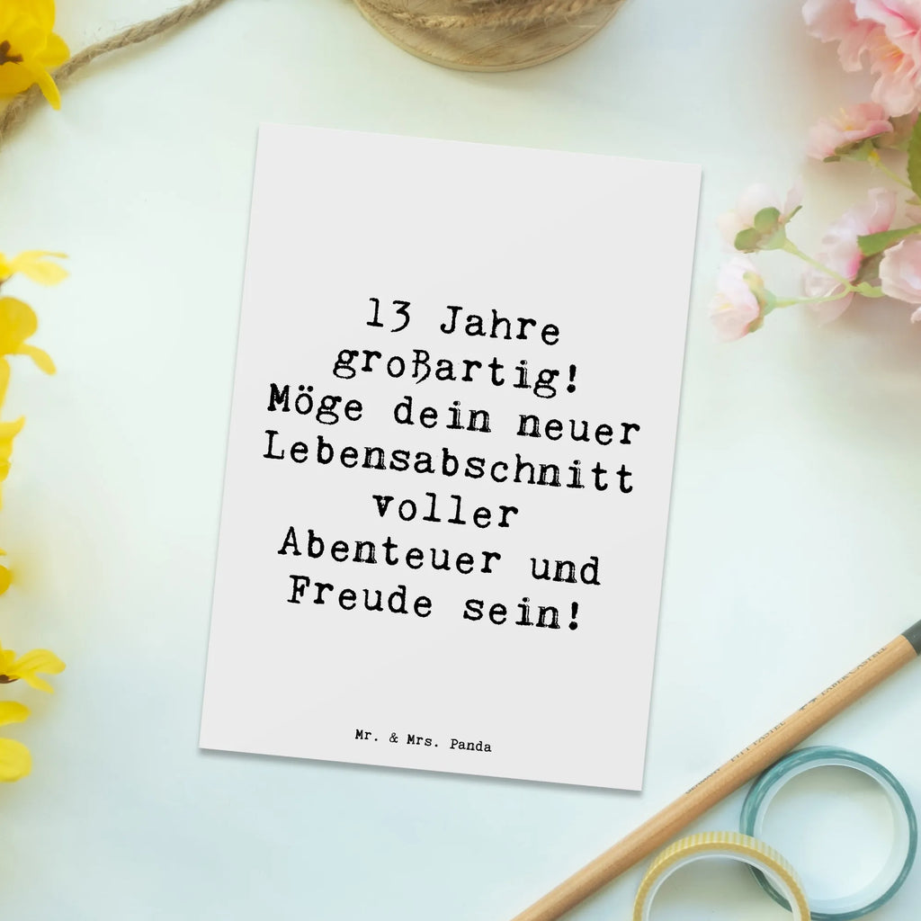 Postkarte Spruch 13. Geburtstag Freude Postkarte, Karte, Geschenkkarte, Grußkarte, Einladung, Ansichtskarte, Geburtstagskarte, Einladungskarte, Dankeskarte, Ansichtskarten, Einladung Geburtstag, Einladungskarten Geburtstag, Geburtstag, Geburtstagsgeschenk, Geschenk