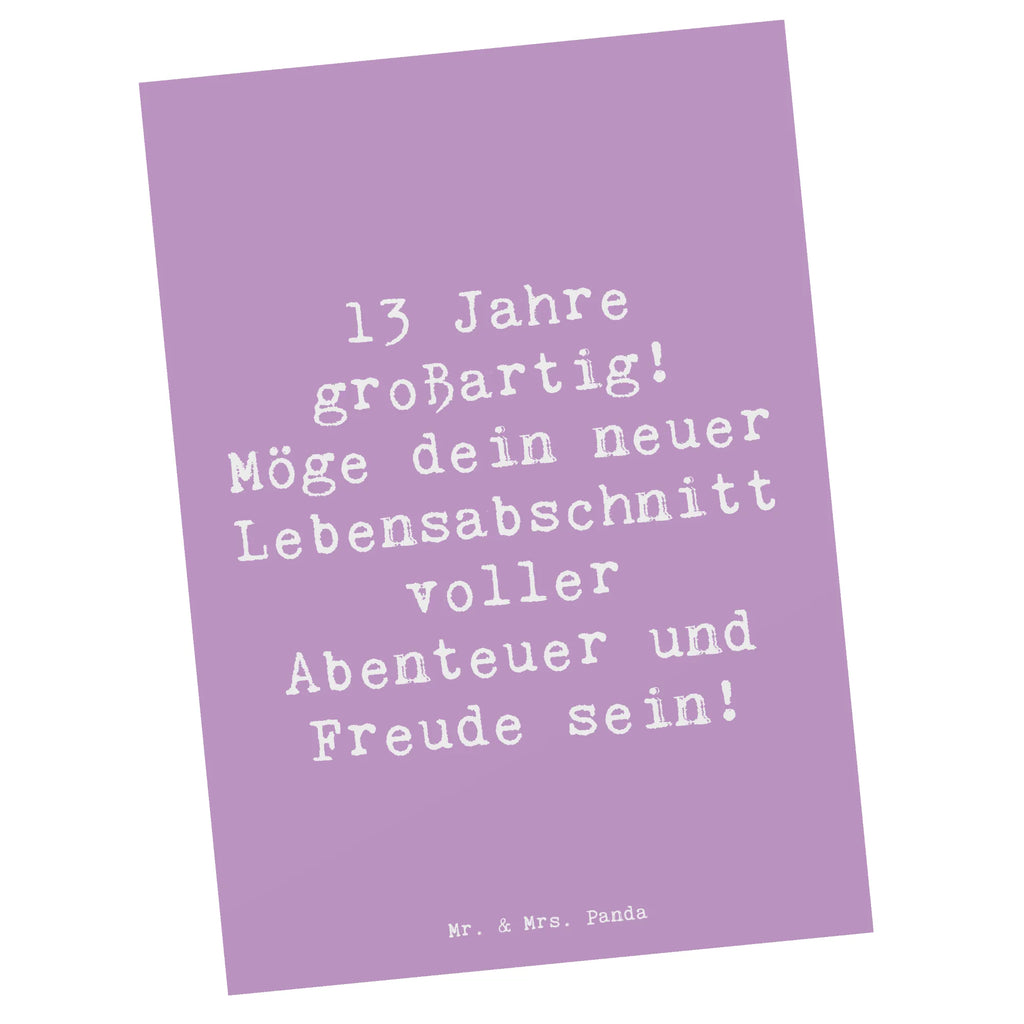 Postkarte Spruch 13. Geburtstag Freude Postkarte, Karte, Geschenkkarte, Grußkarte, Einladung, Ansichtskarte, Geburtstagskarte, Einladungskarte, Dankeskarte, Ansichtskarten, Einladung Geburtstag, Einladungskarten Geburtstag, Geburtstag, Geburtstagsgeschenk, Geschenk