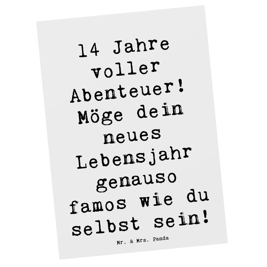 Postkarte Spruch 14. Geburtstag Abenteuer Postkarte, Karte, Geschenkkarte, Grußkarte, Einladung, Ansichtskarte, Geburtstagskarte, Einladungskarte, Dankeskarte, Ansichtskarten, Einladung Geburtstag, Einladungskarten Geburtstag, Geburtstag, Geburtstagsgeschenk, Geschenk