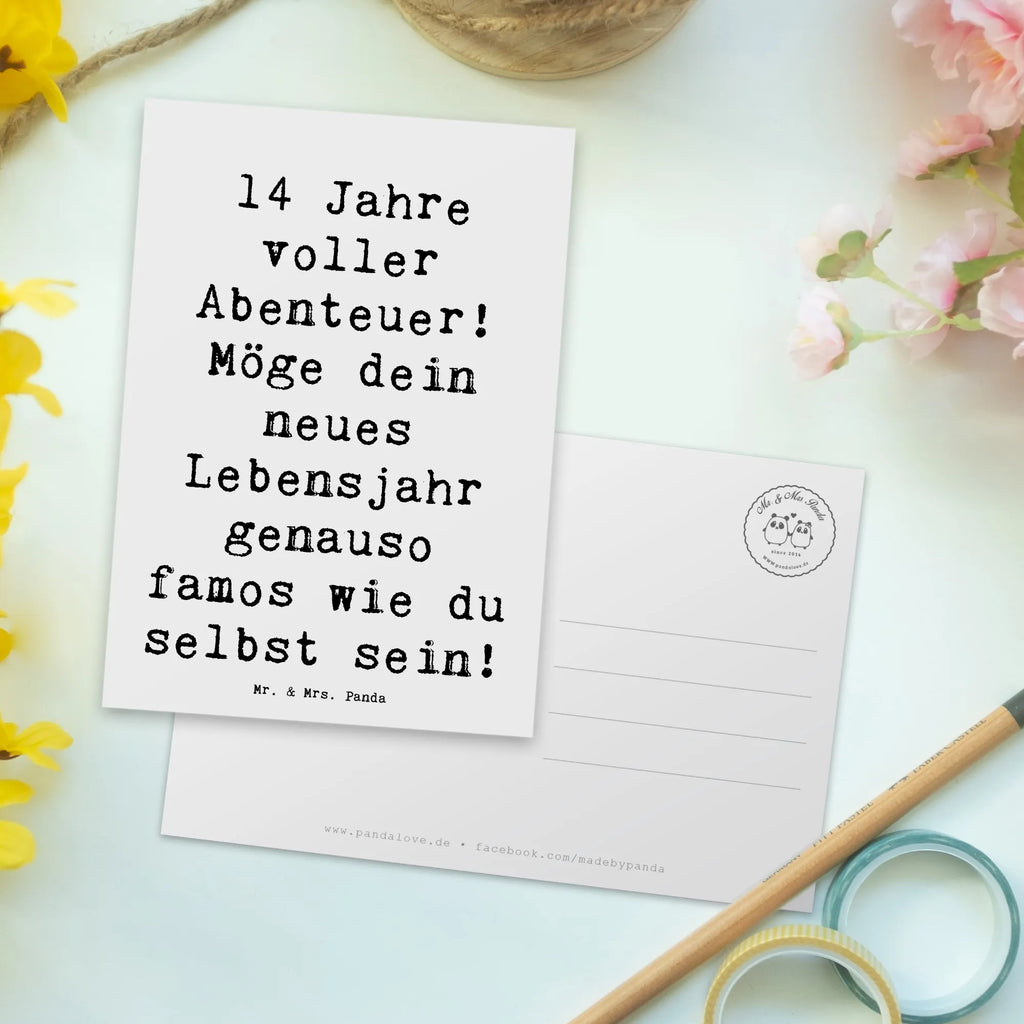 Postkarte Spruch 14. Geburtstag Abenteuer Postkarte, Karte, Geschenkkarte, Grußkarte, Einladung, Ansichtskarte, Geburtstagskarte, Einladungskarte, Dankeskarte, Ansichtskarten, Einladung Geburtstag, Einladungskarten Geburtstag, Geburtstag, Geburtstagsgeschenk, Geschenk