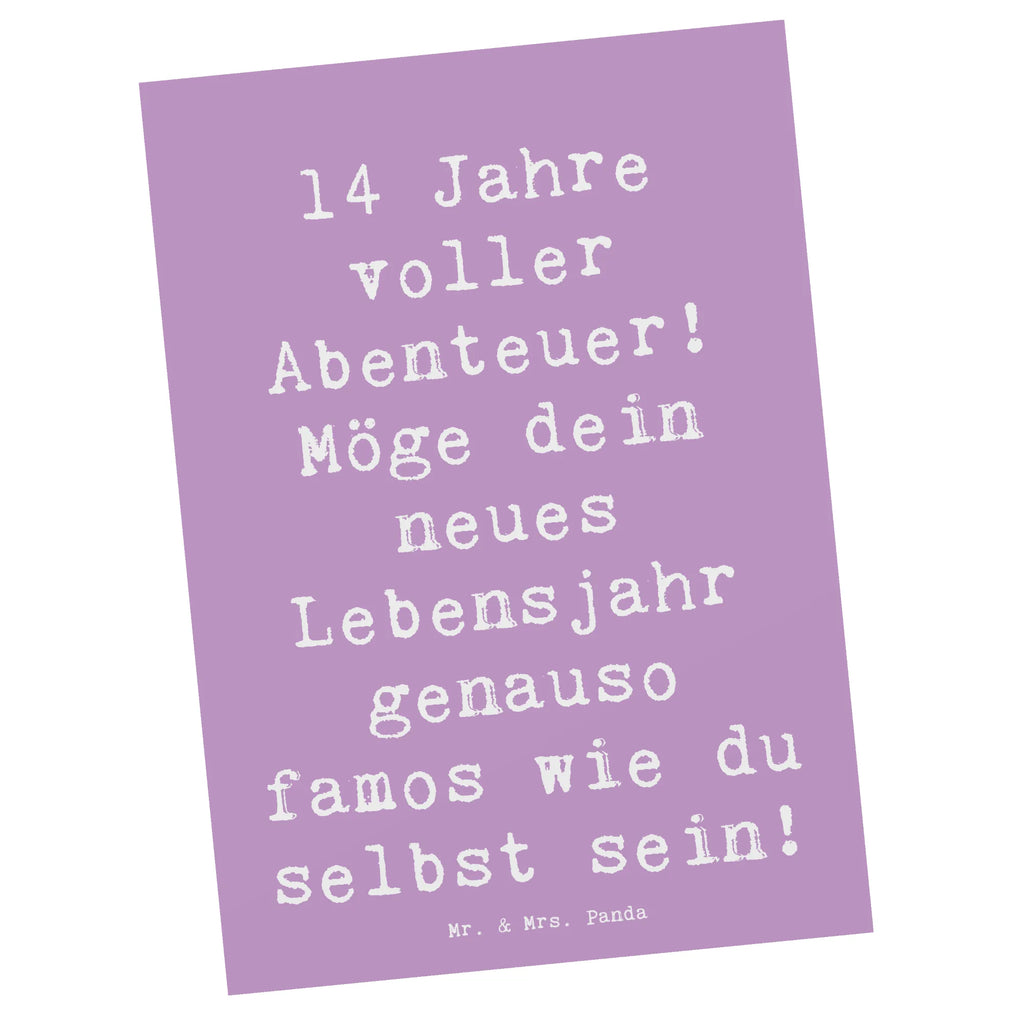 Postkarte Spruch 14. Geburtstag Abenteuer Postkarte, Karte, Geschenkkarte, Grußkarte, Einladung, Ansichtskarte, Geburtstagskarte, Einladungskarte, Dankeskarte, Ansichtskarten, Einladung Geburtstag, Einladungskarten Geburtstag, Geburtstag, Geburtstagsgeschenk, Geschenk