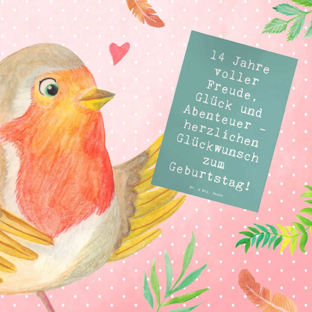 Grußkarte Spruch 14. Geburtstag Freude Grußkarte, Klappkarte, Einladungskarte, Glückwunschkarte, Hochzeitskarte, Geburtstagskarte, Karte, Ansichtskarten, Geburtstag, Geburtstagsgeschenk, Geschenk