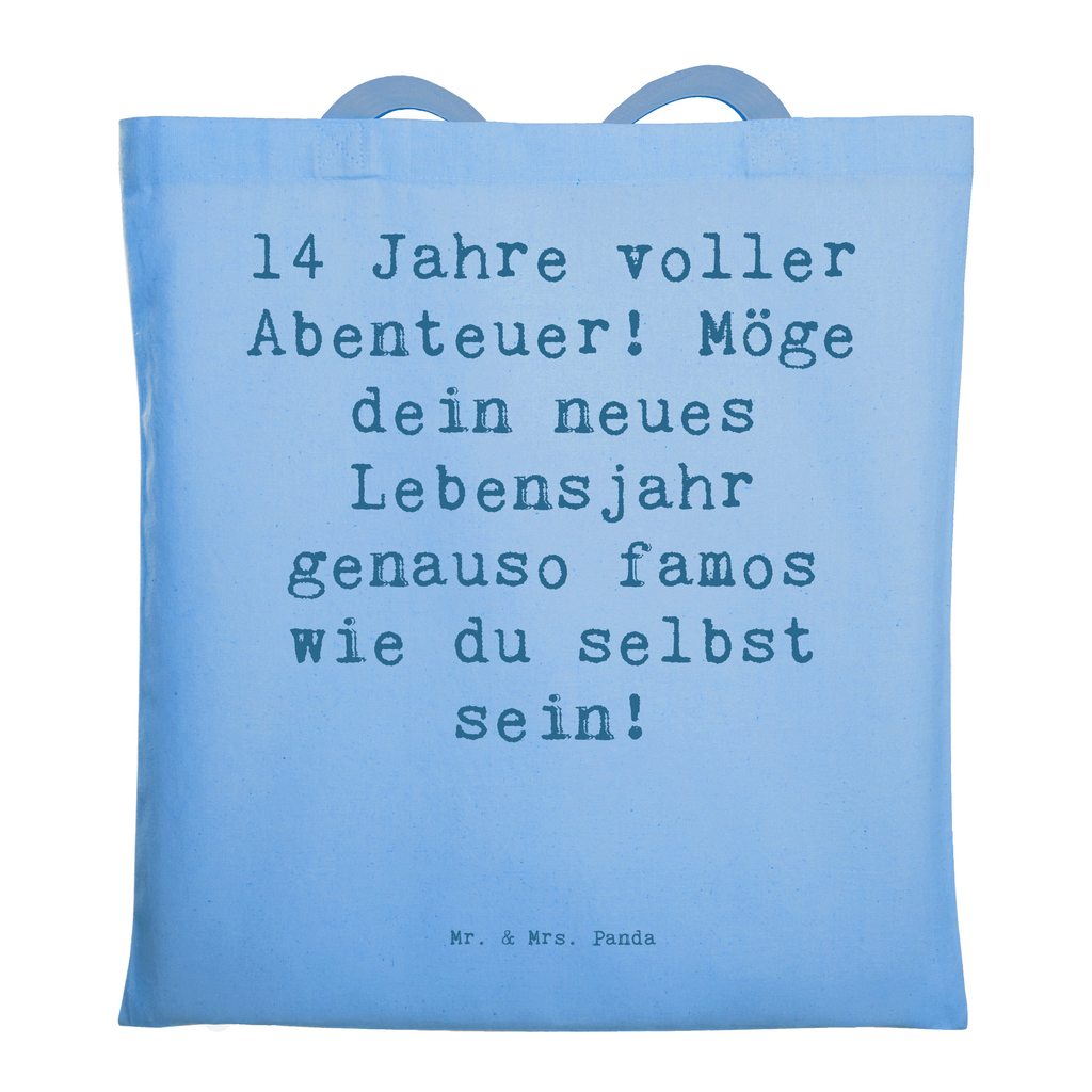 Tragetasche Spruch 14. Geburtstag Abenteuer Beuteltasche, Beutel, Einkaufstasche, Jutebeutel, Stoffbeutel, Tasche, Shopper, Umhängetasche, Strandtasche, Schultertasche, Stofftasche, Tragetasche, Badetasche, Jutetasche, Einkaufstüte, Laptoptasche, Geburtstag, Geburtstagsgeschenk, Geschenk