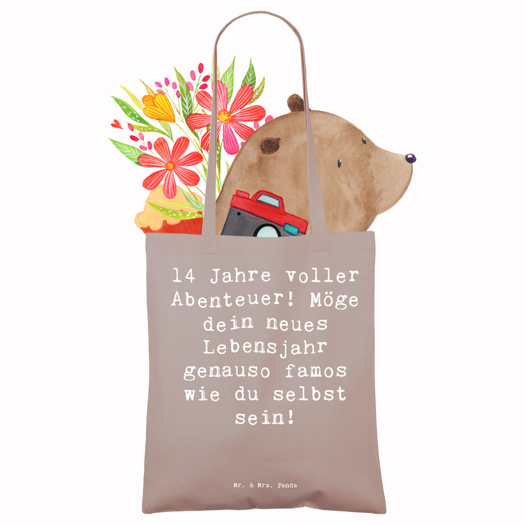 Tragetasche Spruch 14. Geburtstag Abenteuer Beuteltasche, Beutel, Einkaufstasche, Jutebeutel, Stoffbeutel, Tasche, Shopper, Umhängetasche, Strandtasche, Schultertasche, Stofftasche, Tragetasche, Badetasche, Jutetasche, Einkaufstüte, Laptoptasche, Geburtstag, Geburtstagsgeschenk, Geschenk