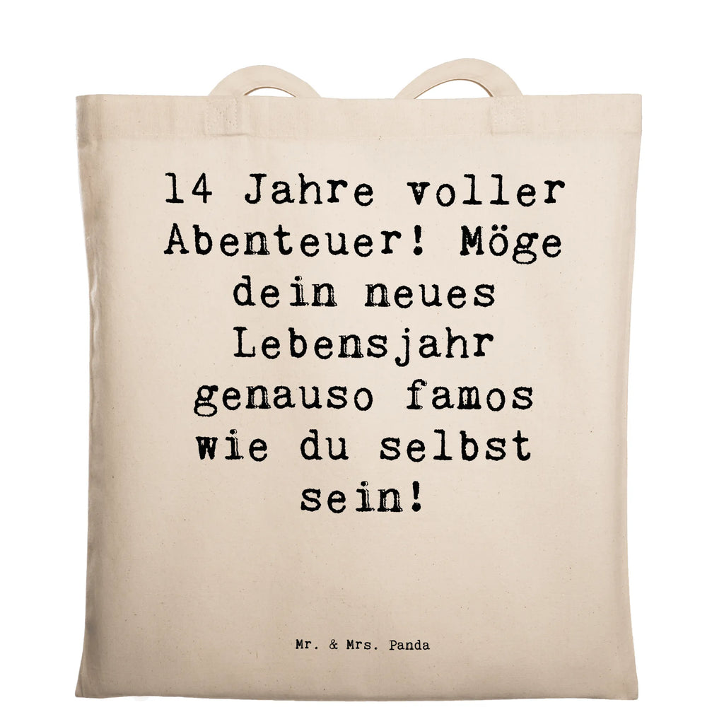 Tragetasche Spruch 14. Geburtstag Abenteuer Beuteltasche, Beutel, Einkaufstasche, Jutebeutel, Stoffbeutel, Tasche, Shopper, Umhängetasche, Strandtasche, Schultertasche, Stofftasche, Tragetasche, Badetasche, Jutetasche, Einkaufstüte, Laptoptasche, Geburtstag, Geburtstagsgeschenk, Geschenk