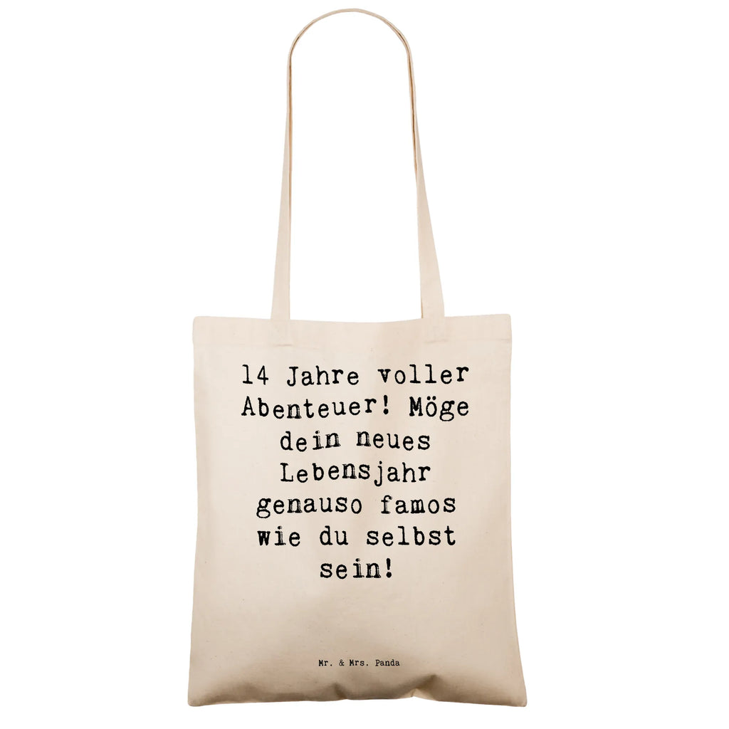 Tragetasche Spruch 14. Geburtstag Abenteuer Beuteltasche, Beutel, Einkaufstasche, Jutebeutel, Stoffbeutel, Tasche, Shopper, Umhängetasche, Strandtasche, Schultertasche, Stofftasche, Tragetasche, Badetasche, Jutetasche, Einkaufstüte, Laptoptasche, Geburtstag, Geburtstagsgeschenk, Geschenk