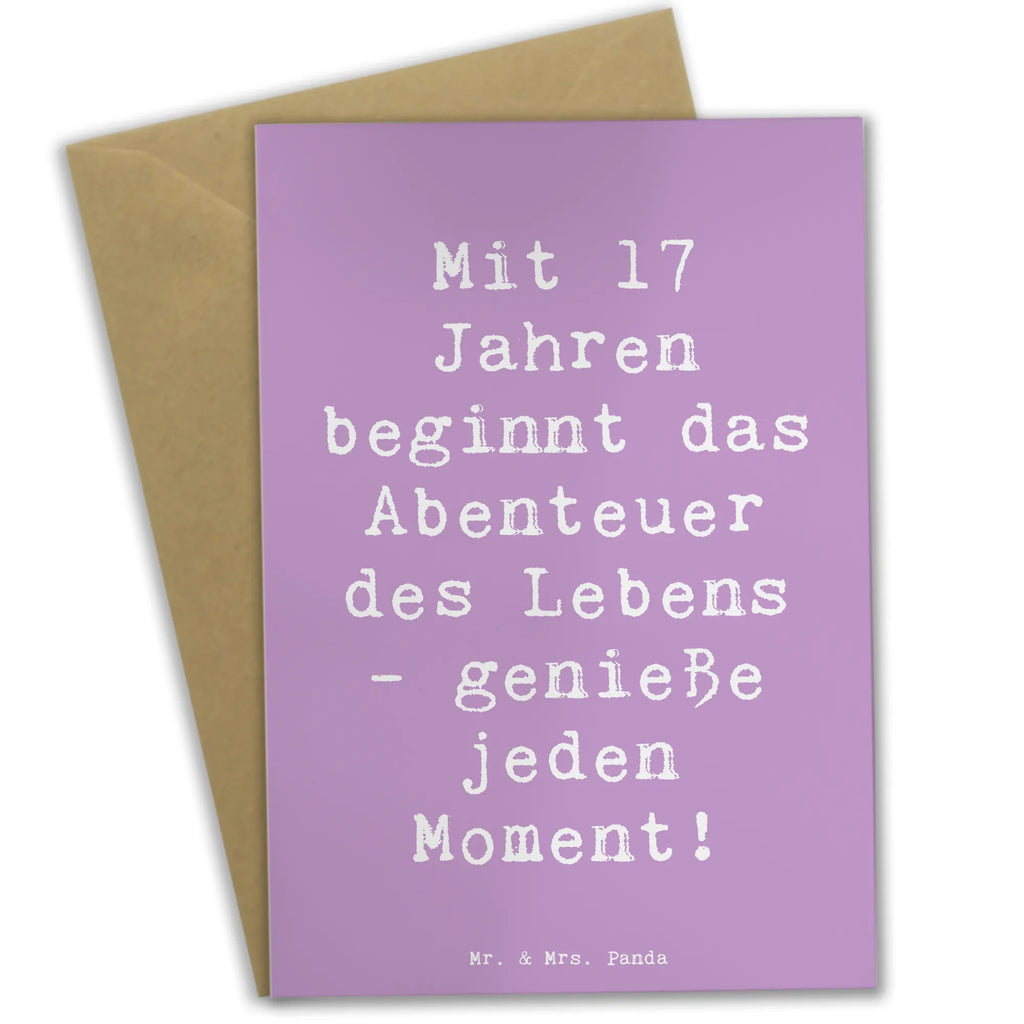 Grußkarte Spruch 17. Geburtstag Grußkarte, Klappkarte, Einladungskarte, Glückwunschkarte, Hochzeitskarte, Geburtstagskarte, Karte, Ansichtskarten, Geburtstag, Geburtstagsgeschenk, Geschenk