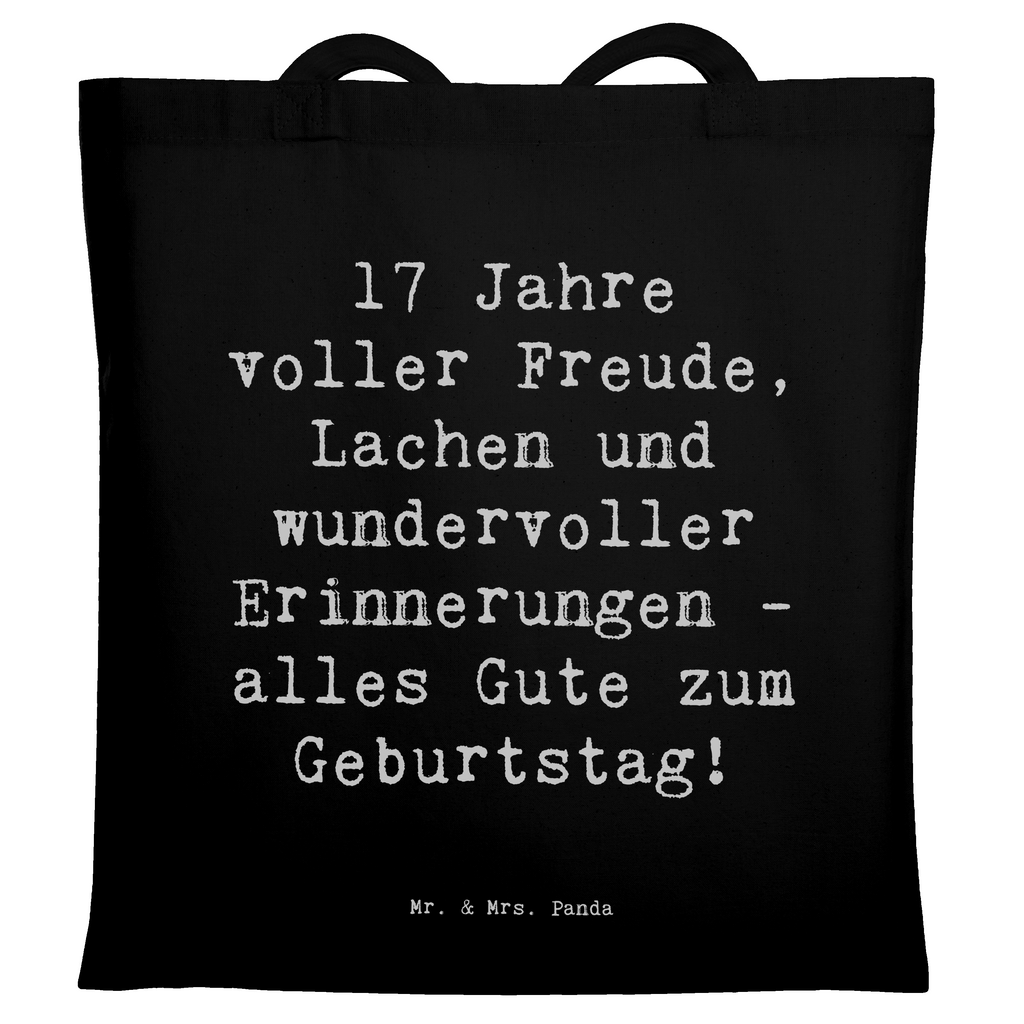 Tragetasche Spruch 17. Geburtstag Freude Beuteltasche, Beutel, Einkaufstasche, Jutebeutel, Stoffbeutel, Tasche, Shopper, Umhängetasche, Strandtasche, Schultertasche, Stofftasche, Tragetasche, Badetasche, Jutetasche, Einkaufstüte, Laptoptasche, Geburtstag, Geburtstagsgeschenk, Geschenk