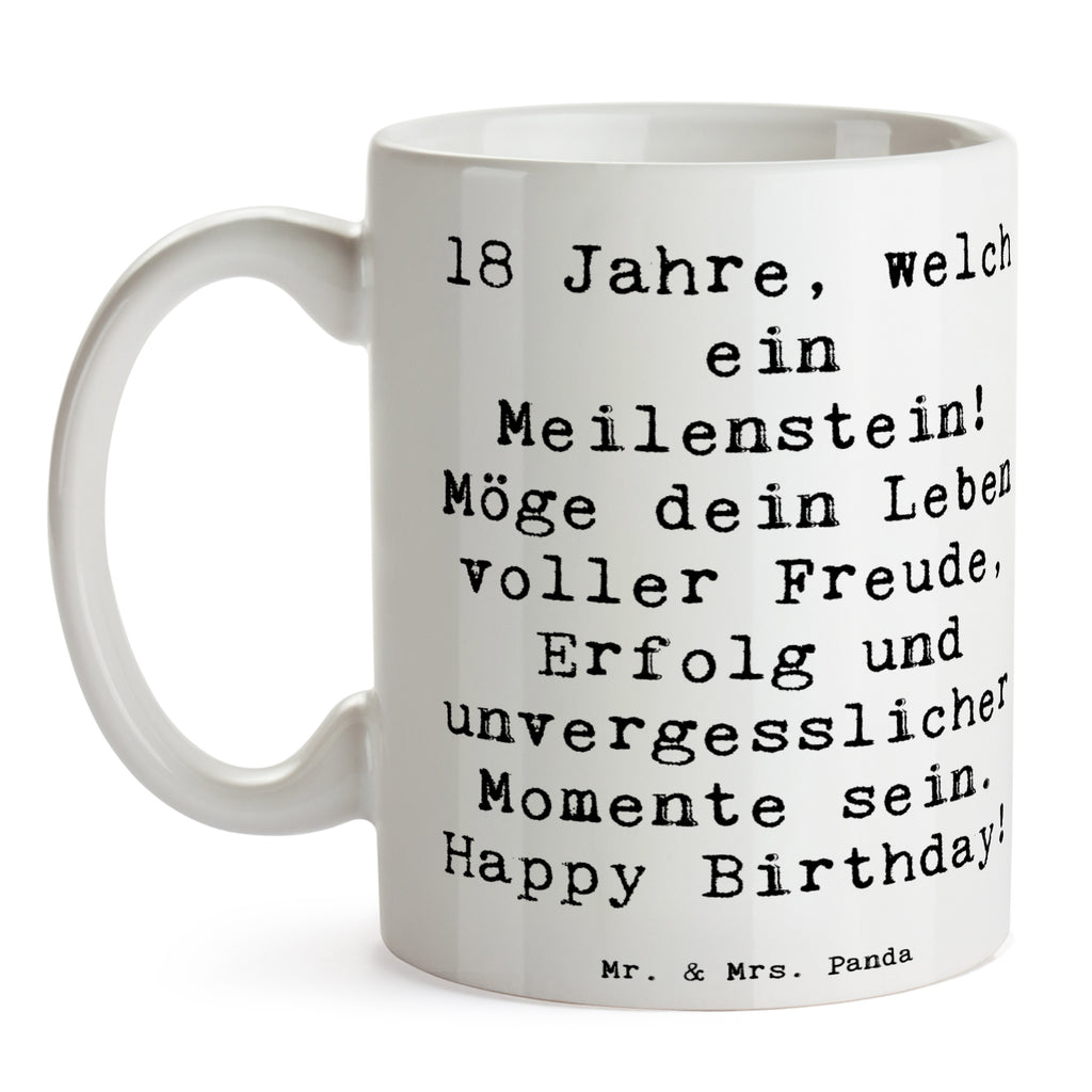 Tasse Spruch 18. Geburtstag Meilenstein Tasse, Kaffeetasse, Teetasse, Becher, Kaffeebecher, Teebecher, Keramiktasse, Porzellantasse, Büro Tasse, Geschenk Tasse, Tasse Sprüche, Tasse Motive, Kaffeetassen, Tasse bedrucken, Designer Tasse, Cappuccino Tassen, Schöne Teetassen, Geburtstag, Geburtstagsgeschenk, Geschenk