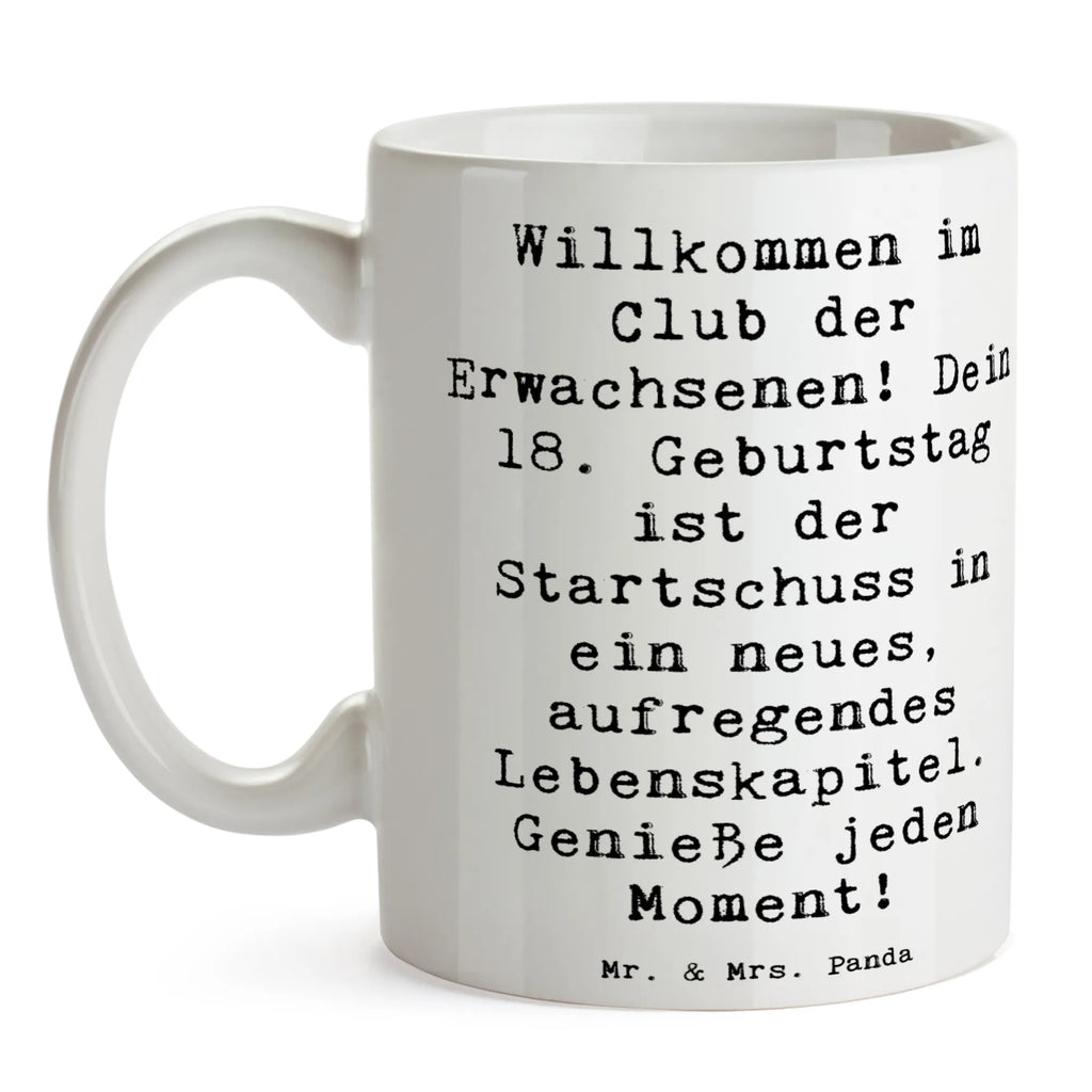 Tasse Spruch 18. Geburtstag Start Tasse, Kaffeetasse, Teetasse, Becher, Kaffeebecher, Teebecher, Keramiktasse, Porzellantasse, Büro Tasse, Geschenk Tasse, Tasse Sprüche, Tasse Motive, Kaffeetassen, Tasse bedrucken, Designer Tasse, Cappuccino Tassen, Schöne Teetassen, Geburtstag, Geburtstagsgeschenk, Geschenk