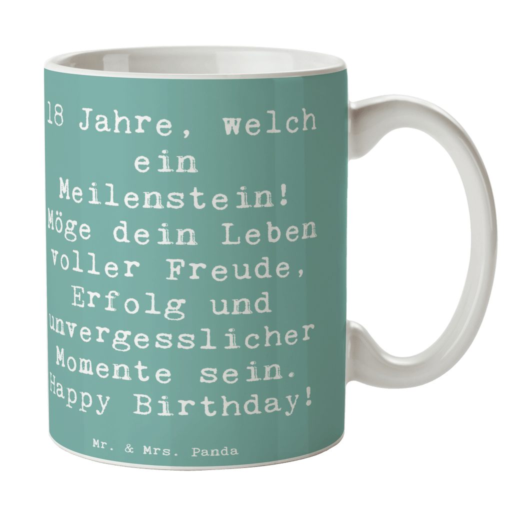 Tasse Spruch 18. Geburtstag Meilenstein Tasse, Kaffeetasse, Teetasse, Becher, Kaffeebecher, Teebecher, Keramiktasse, Porzellantasse, Büro Tasse, Geschenk Tasse, Tasse Sprüche, Tasse Motive, Kaffeetassen, Tasse bedrucken, Designer Tasse, Cappuccino Tassen, Schöne Teetassen, Geburtstag, Geburtstagsgeschenk, Geschenk