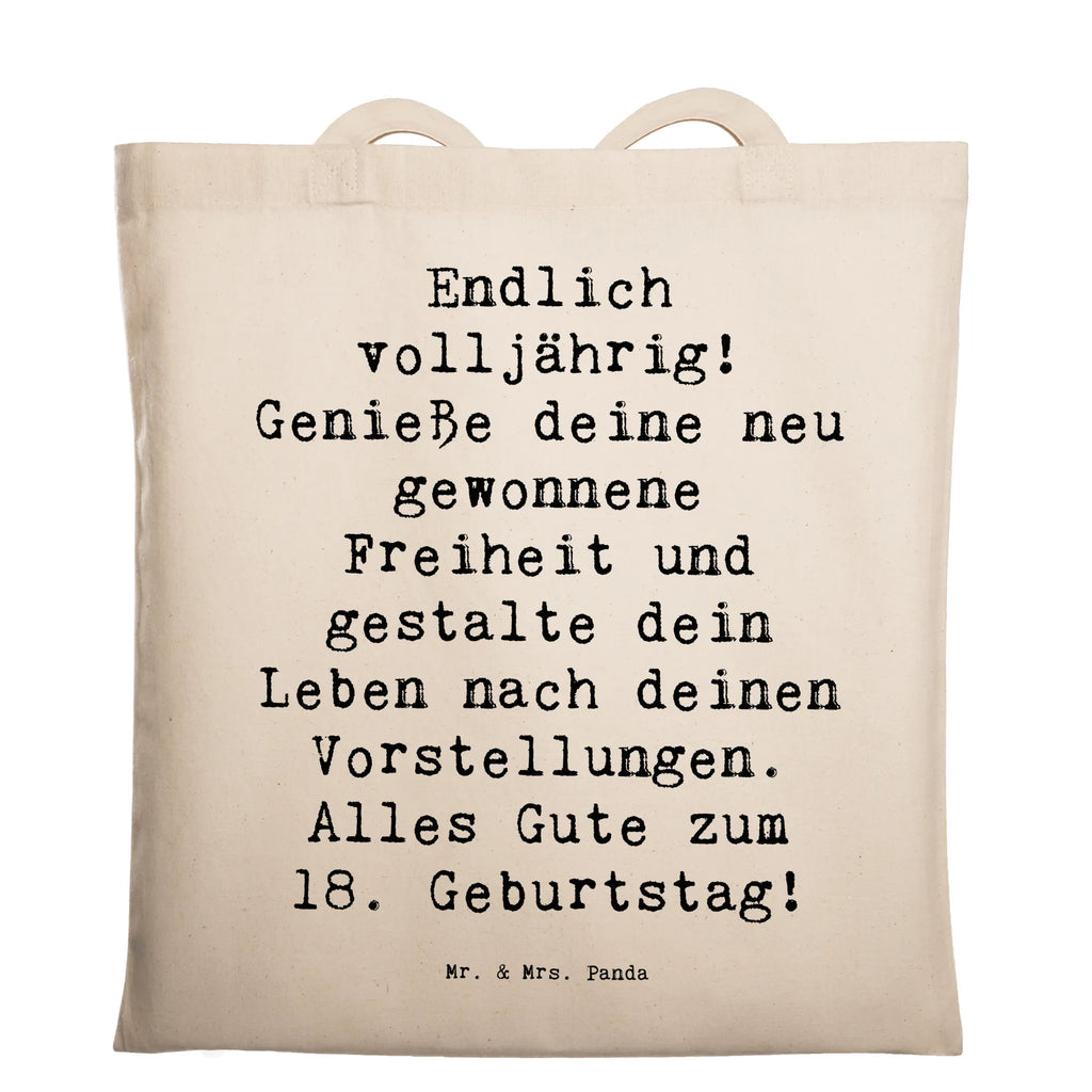 Tragetasche Spruch 18. Geburtstag Freiheit Beuteltasche, Beutel, Einkaufstasche, Jutebeutel, Stoffbeutel, Tasche, Shopper, Umhängetasche, Strandtasche, Schultertasche, Stofftasche, Tragetasche, Badetasche, Jutetasche, Einkaufstüte, Laptoptasche, Geburtstag, Geburtstagsgeschenk, Geschenk