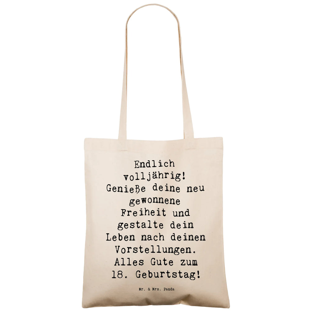 Tragetasche Spruch 18. Geburtstag Freiheit Beuteltasche, Beutel, Einkaufstasche, Jutebeutel, Stoffbeutel, Tasche, Shopper, Umhängetasche, Strandtasche, Schultertasche, Stofftasche, Tragetasche, Badetasche, Jutetasche, Einkaufstüte, Laptoptasche, Geburtstag, Geburtstagsgeschenk, Geschenk