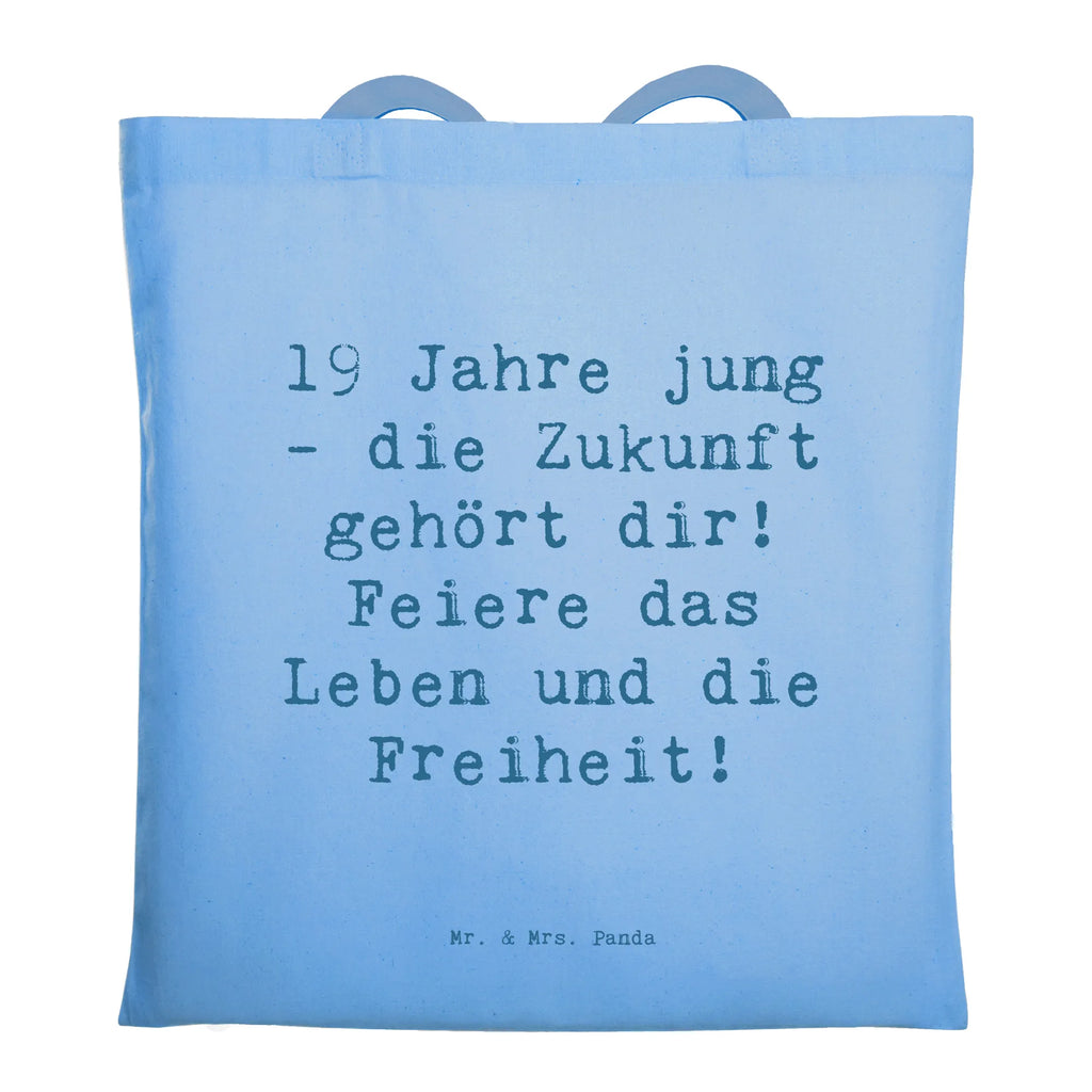 Tragetasche Spruch 19. Geburtstag Beuteltasche, Beutel, Einkaufstasche, Jutebeutel, Stoffbeutel, Tasche, Shopper, Umhängetasche, Strandtasche, Schultertasche, Stofftasche, Tragetasche, Badetasche, Jutetasche, Einkaufstüte, Laptoptasche, Geburtstag, Geburtstagsgeschenk, Geschenk