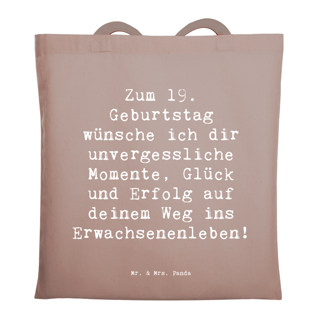 Tragetasche Spruch 19. Geburtstag Wünsche Beuteltasche, Beutel, Einkaufstasche, Jutebeutel, Stoffbeutel, Tasche, Shopper, Umhängetasche, Strandtasche, Schultertasche, Stofftasche, Tragetasche, Badetasche, Jutetasche, Einkaufstüte, Laptoptasche, Geburtstag, Geburtstagsgeschenk, Geschenk