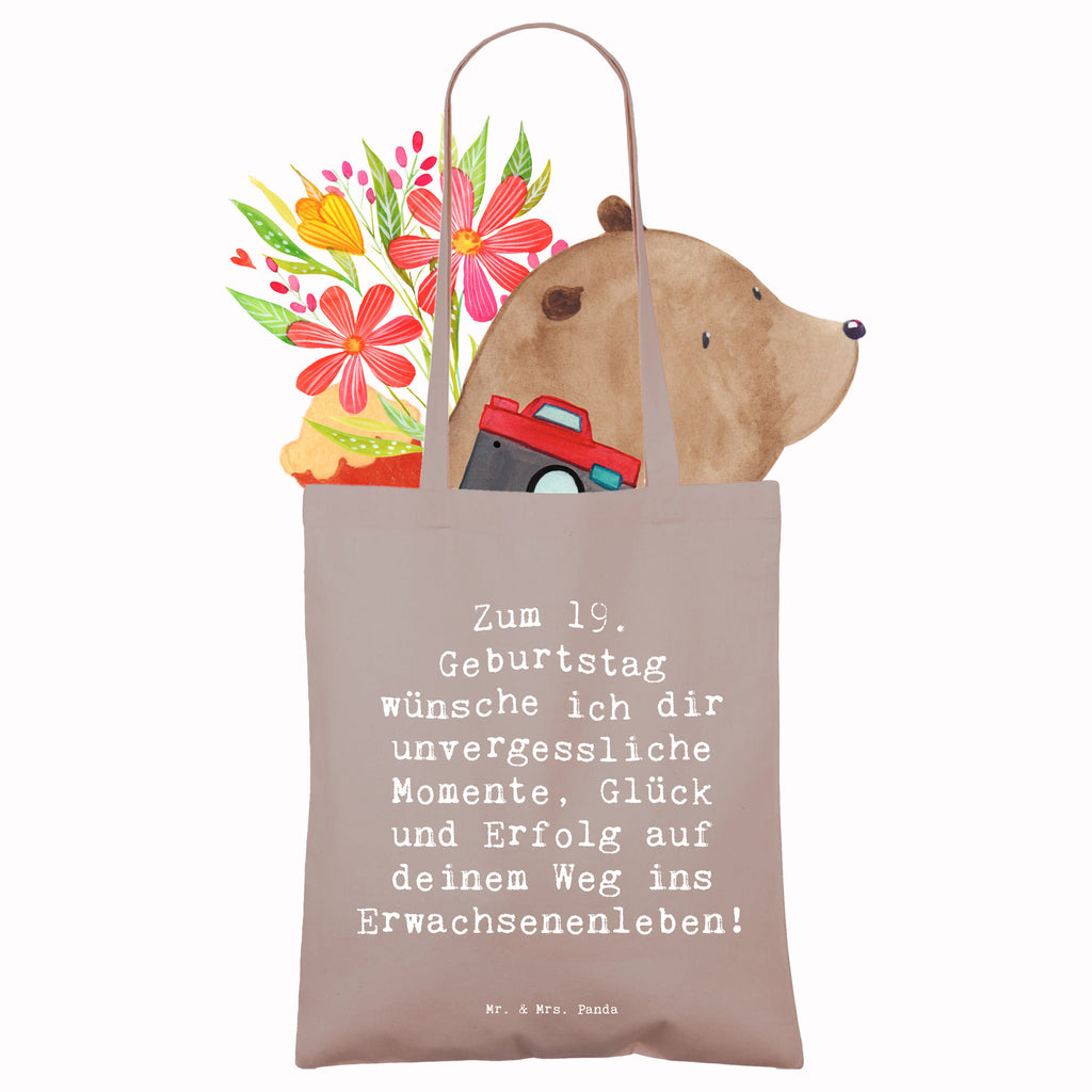 Tragetasche Spruch 19. Geburtstag Wünsche Beuteltasche, Beutel, Einkaufstasche, Jutebeutel, Stoffbeutel, Tasche, Shopper, Umhängetasche, Strandtasche, Schultertasche, Stofftasche, Tragetasche, Badetasche, Jutetasche, Einkaufstüte, Laptoptasche, Geburtstag, Geburtstagsgeschenk, Geschenk