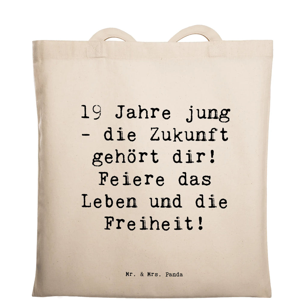 Tragetasche Spruch 19. Geburtstag Beuteltasche, Beutel, Einkaufstasche, Jutebeutel, Stoffbeutel, Tasche, Shopper, Umhängetasche, Strandtasche, Schultertasche, Stofftasche, Tragetasche, Badetasche, Jutetasche, Einkaufstüte, Laptoptasche, Geburtstag, Geburtstagsgeschenk, Geschenk