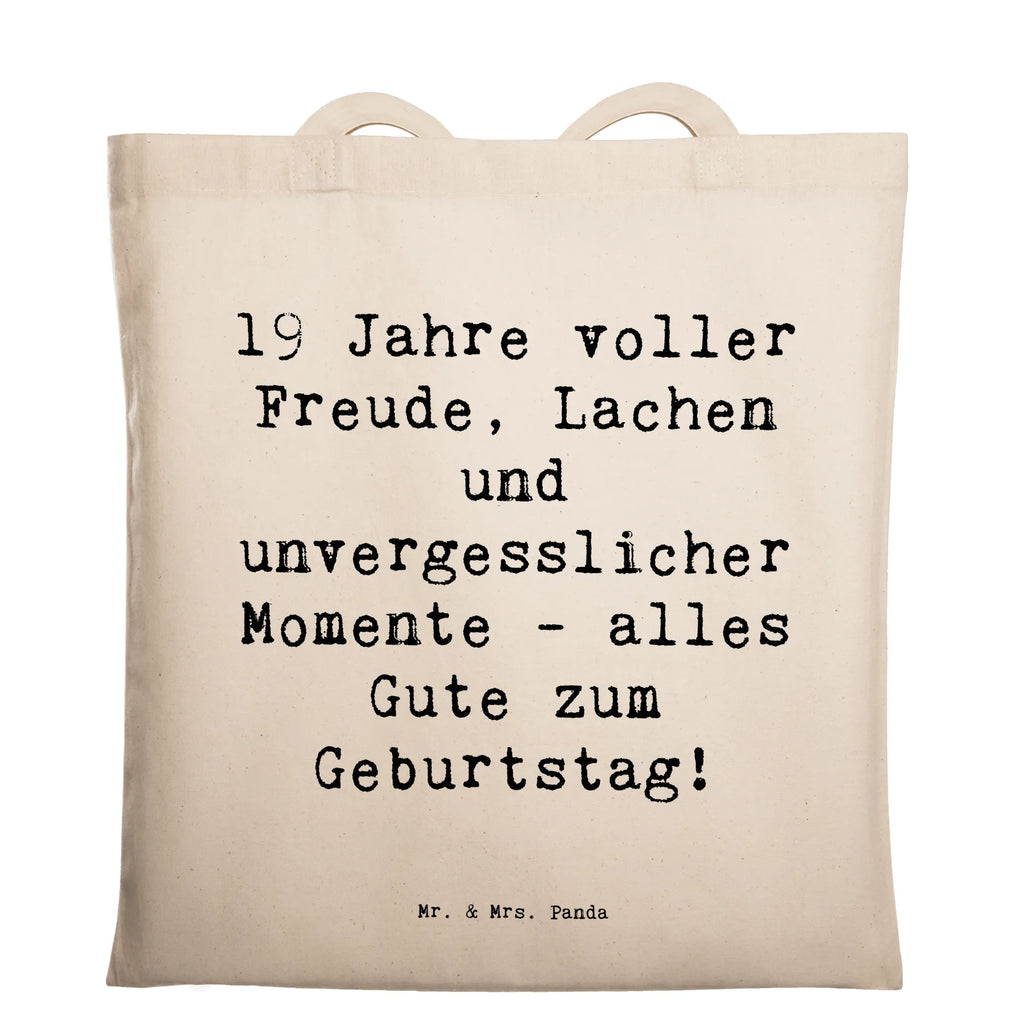 Tragetasche Spruch 19. Geburtstag Freude Beuteltasche, Beutel, Einkaufstasche, Jutebeutel, Stoffbeutel, Tasche, Shopper, Umhängetasche, Strandtasche, Schultertasche, Stofftasche, Tragetasche, Badetasche, Jutetasche, Einkaufstüte, Laptoptasche, Geburtstag, Geburtstagsgeschenk, Geschenk