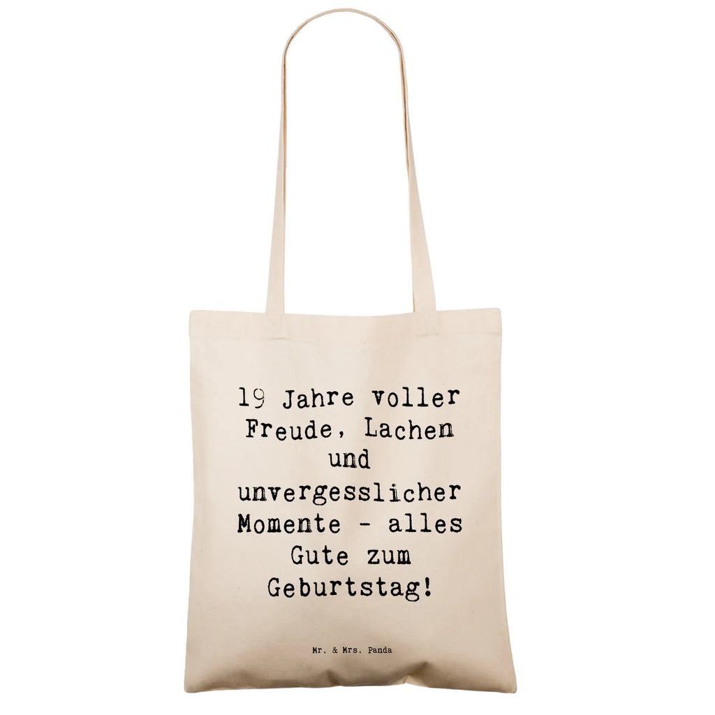 Tragetasche Spruch 19. Geburtstag Freude Beuteltasche, Beutel, Einkaufstasche, Jutebeutel, Stoffbeutel, Tasche, Shopper, Umhängetasche, Strandtasche, Schultertasche, Stofftasche, Tragetasche, Badetasche, Jutetasche, Einkaufstüte, Laptoptasche, Geburtstag, Geburtstagsgeschenk, Geschenk