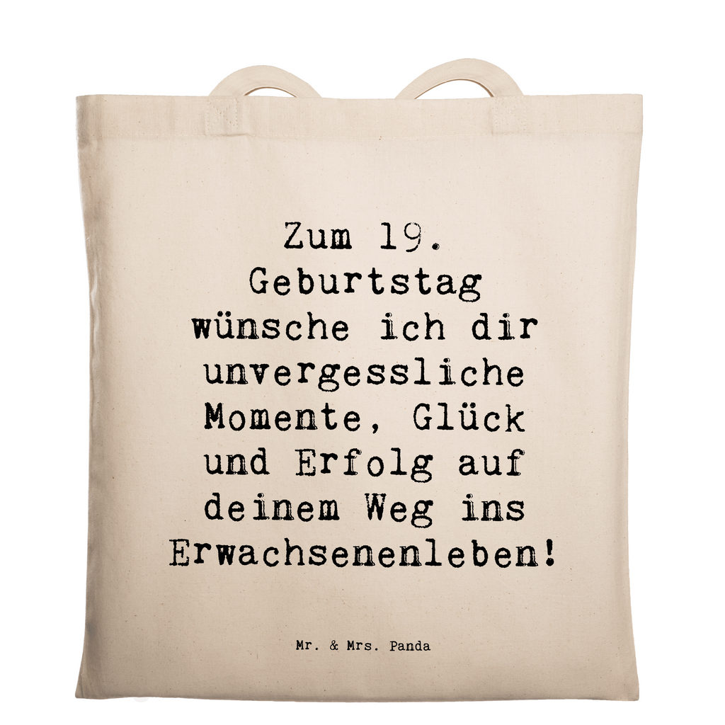 Tragetasche Spruch 19. Geburtstag Wünsche Beuteltasche, Beutel, Einkaufstasche, Jutebeutel, Stoffbeutel, Tasche, Shopper, Umhängetasche, Strandtasche, Schultertasche, Stofftasche, Tragetasche, Badetasche, Jutetasche, Einkaufstüte, Laptoptasche, Geburtstag, Geburtstagsgeschenk, Geschenk