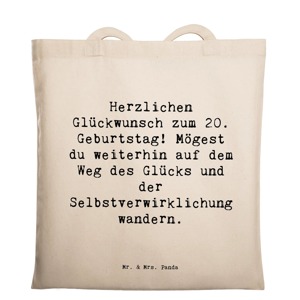 Tragetasche Spruch 20. Geburtstag Glückspfad Beuteltasche, Beutel, Einkaufstasche, Jutebeutel, Stoffbeutel, Tasche, Shopper, Umhängetasche, Strandtasche, Schultertasche, Stofftasche, Tragetasche, Badetasche, Jutetasche, Einkaufstüte, Laptoptasche, Geburtstag, Geburtstagsgeschenk, Geschenk