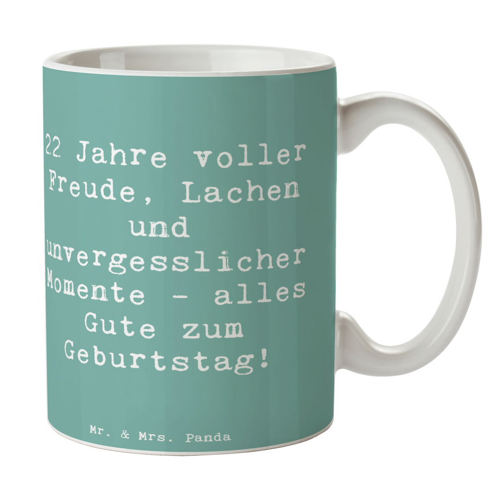 Tasse Spruch 22. Geburtstag Freude Tasse, Kaffeetasse, Teetasse, Becher, Kaffeebecher, Teebecher, Keramiktasse, Porzellantasse, Büro Tasse, Geschenk Tasse, Tasse Sprüche, Tasse Motive, Kaffeetassen, Tasse bedrucken, Designer Tasse, Cappuccino Tassen, Schöne Teetassen, Geburtstag, Geburtstagsgeschenk, Geschenk