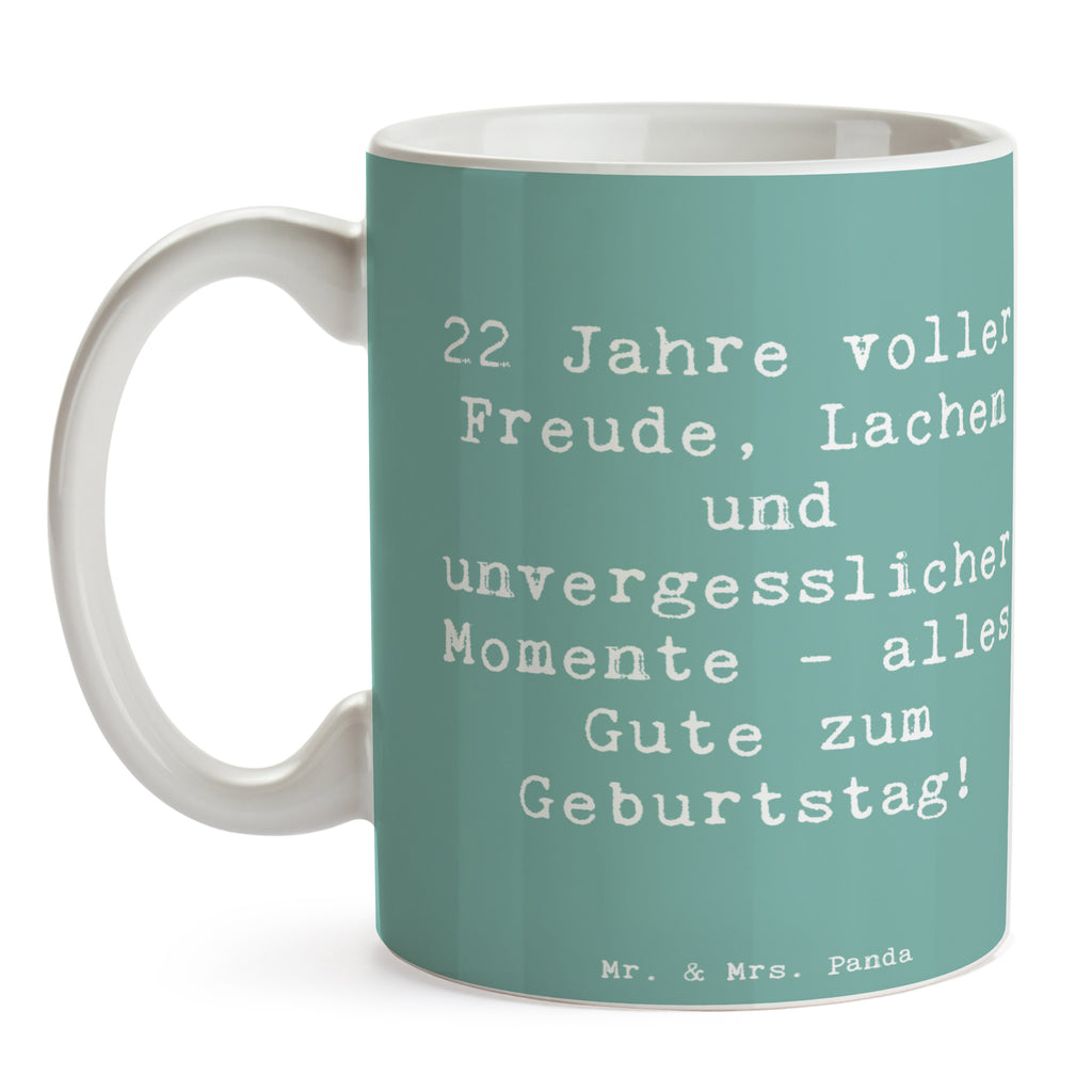 Tasse Spruch 22. Geburtstag Freude Tasse, Kaffeetasse, Teetasse, Becher, Kaffeebecher, Teebecher, Keramiktasse, Porzellantasse, Büro Tasse, Geschenk Tasse, Tasse Sprüche, Tasse Motive, Kaffeetassen, Tasse bedrucken, Designer Tasse, Cappuccino Tassen, Schöne Teetassen, Geburtstag, Geburtstagsgeschenk, Geschenk