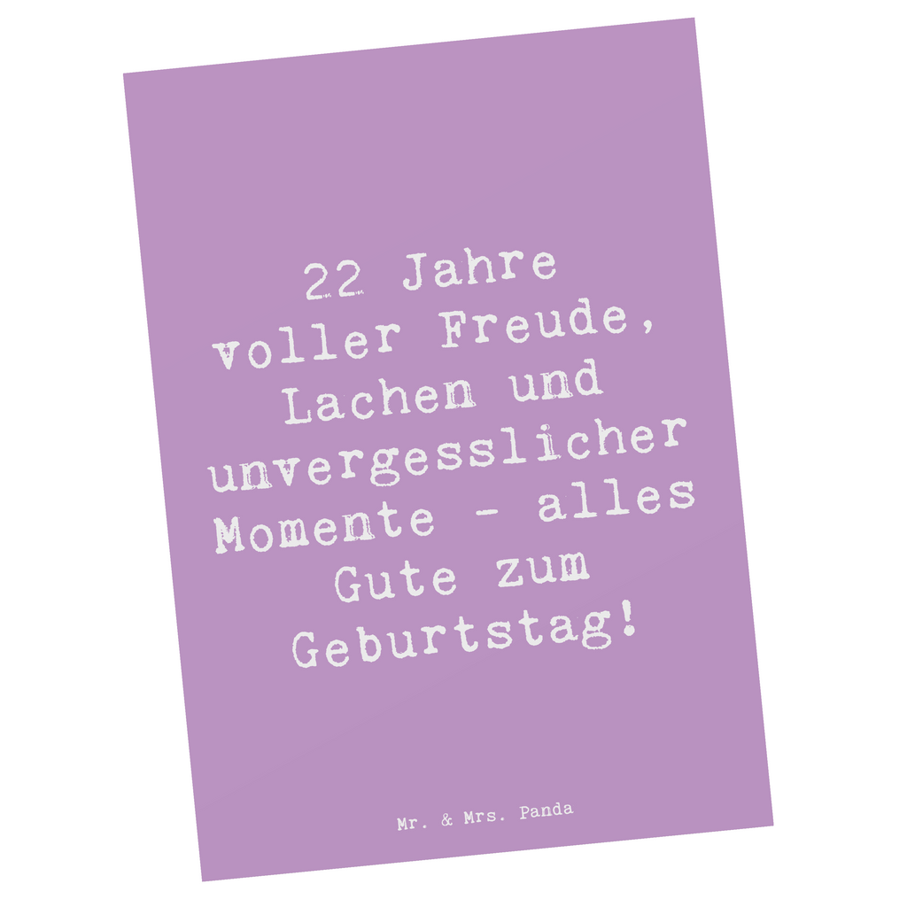 Postkarte Spruch 22. Geburtstag Freude Postkarte, Karte, Geschenkkarte, Grußkarte, Einladung, Ansichtskarte, Geburtstagskarte, Einladungskarte, Dankeskarte, Ansichtskarten, Einladung Geburtstag, Einladungskarten Geburtstag, Geburtstag, Geburtstagsgeschenk, Geschenk