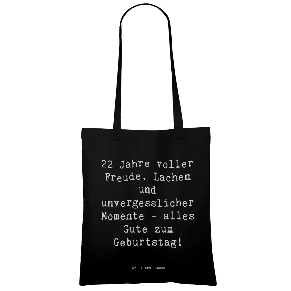 Tragetasche Spruch 22. Geburtstag Freude Beuteltasche, Beutel, Einkaufstasche, Jutebeutel, Stoffbeutel, Tasche, Shopper, Umhängetasche, Strandtasche, Schultertasche, Stofftasche, Tragetasche, Badetasche, Jutetasche, Einkaufstüte, Laptoptasche, Geburtstag, Geburtstagsgeschenk, Geschenk